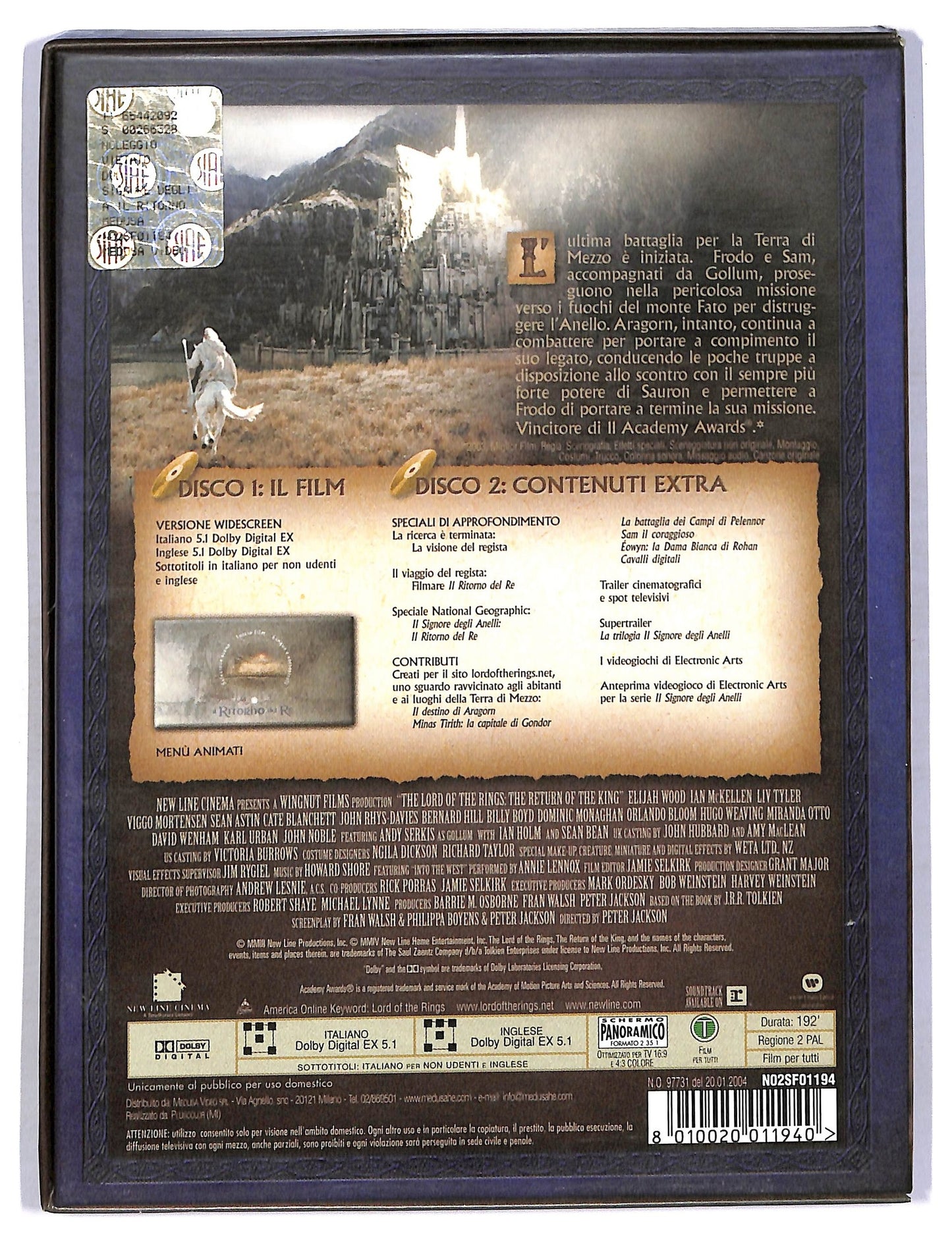 EBOND Il signore degli anelli - Il ritorno del re (2 dvd) DIGIPACK DVD D769067