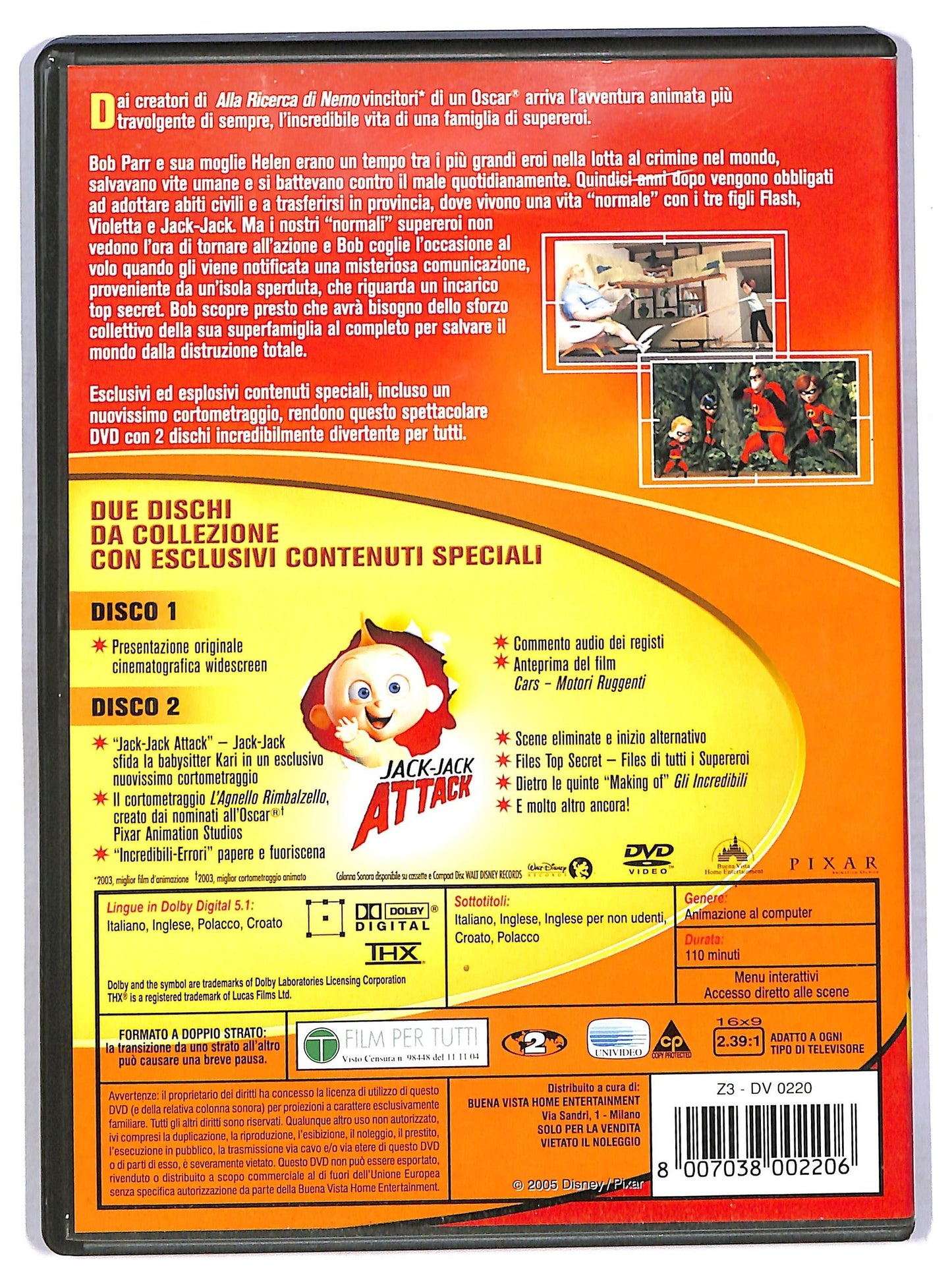 EBOND Gli Incredibili 2 Dischi Da Collezione DVD D769069