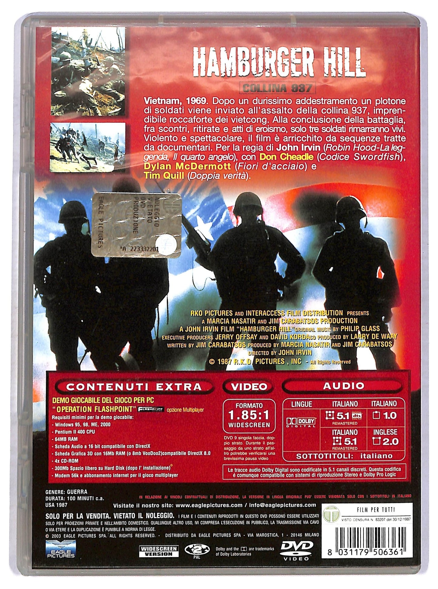 EBOND Hamburger Hill: collina 937 DVD D769441
