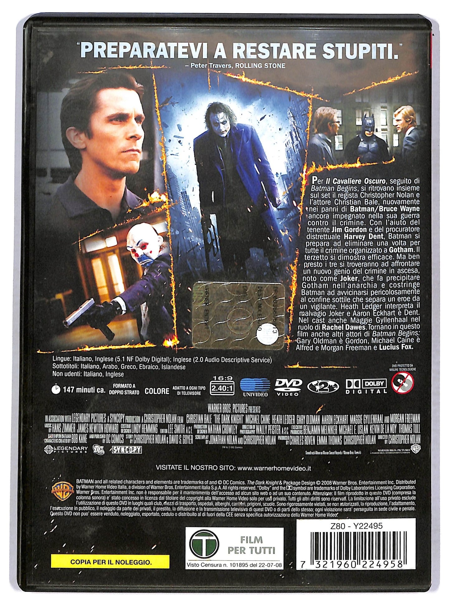 EBOND Il cavaliere oscuro NOLEGGIO DVD D769442
