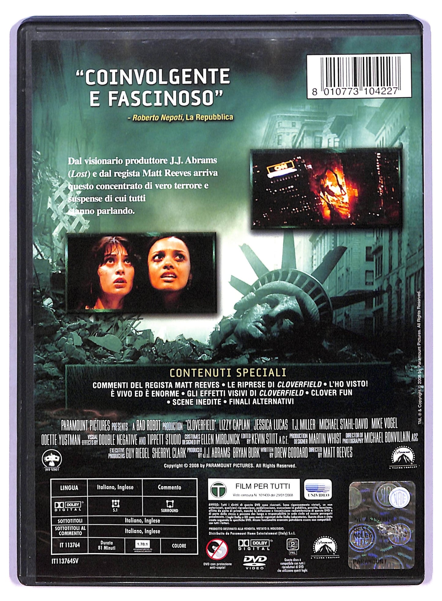 EBOND Cloverfield NOLEGGIO DVD D769703