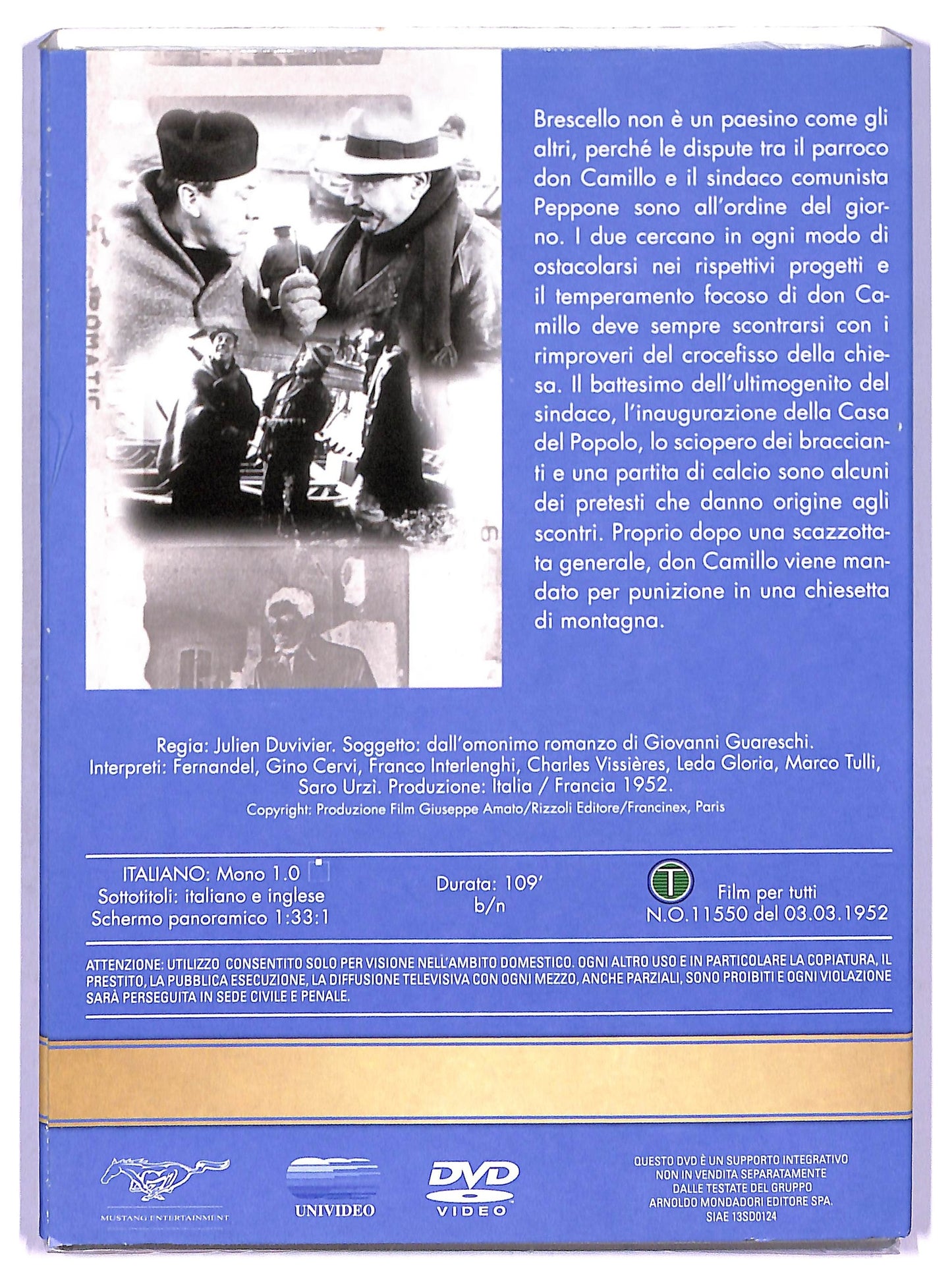 EBOND Fernandel Gino Cervi - Don Camillo EDITORIALE SLIPCASE DVD D769819