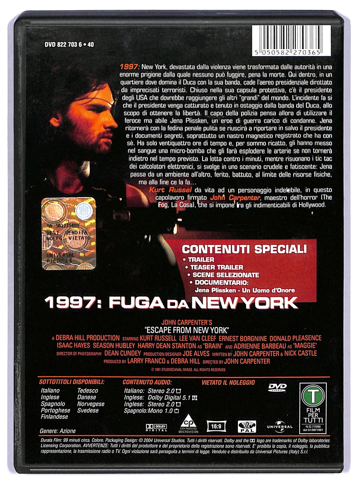 EBOND 1997: fuga da new york DVD D770022