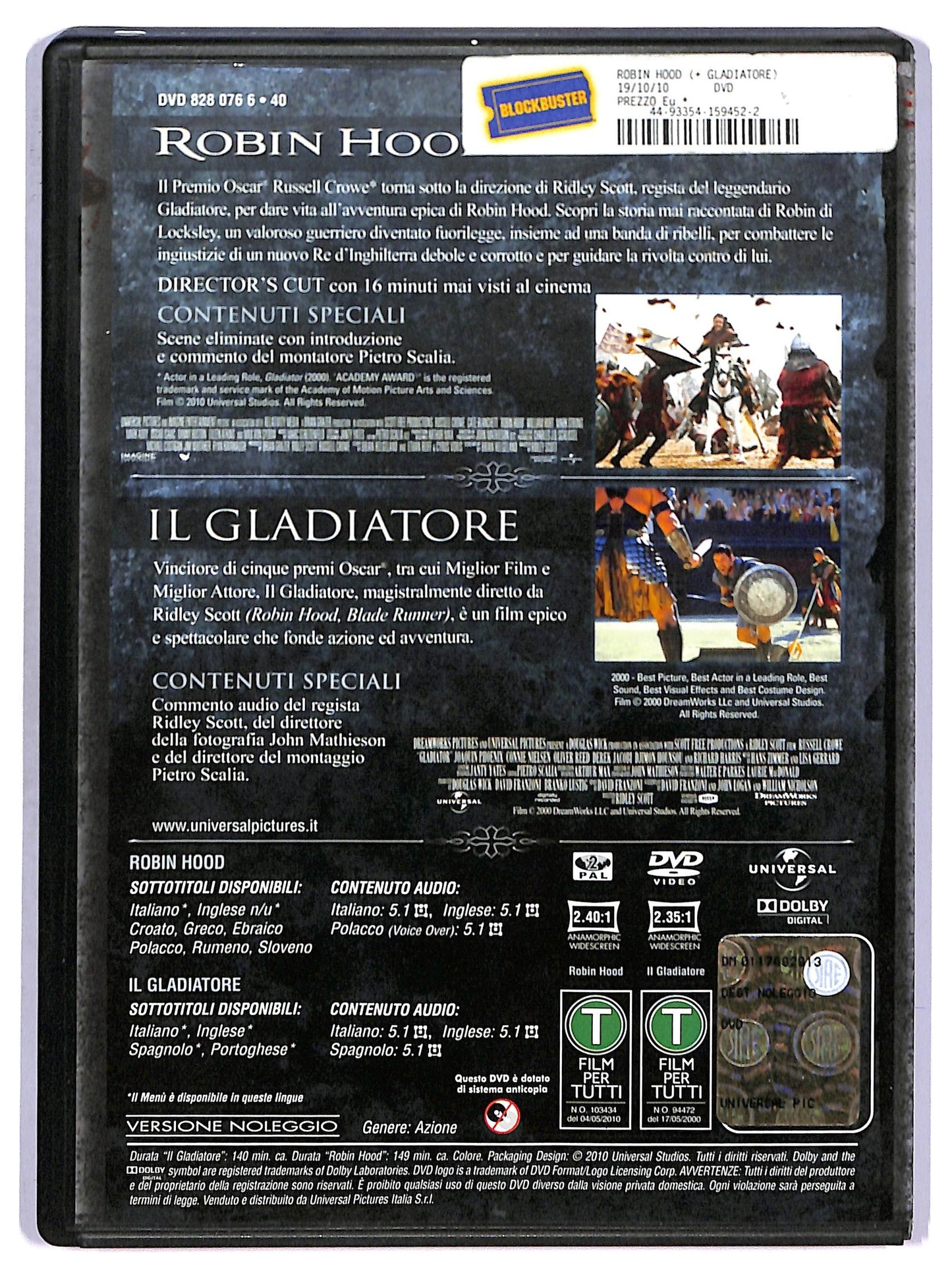 EBOND Robin Hood - IL Gladiatore Di Ridley Scott NOLEGGIO DVD D770032