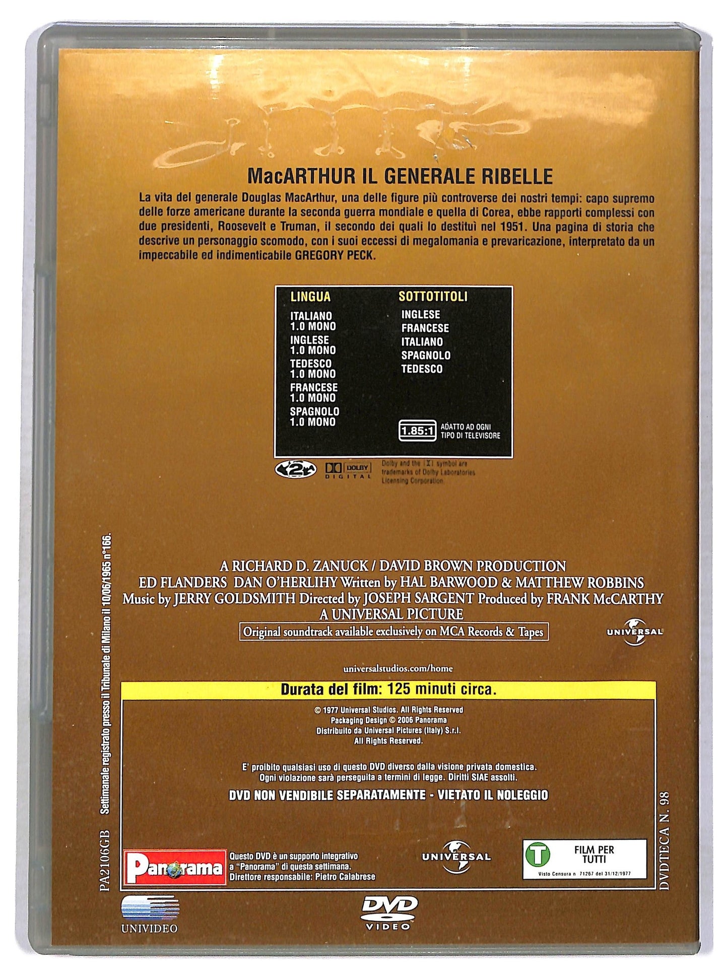 EBOND MacArthur il generale ribelle EDITORIALE DVD D770124