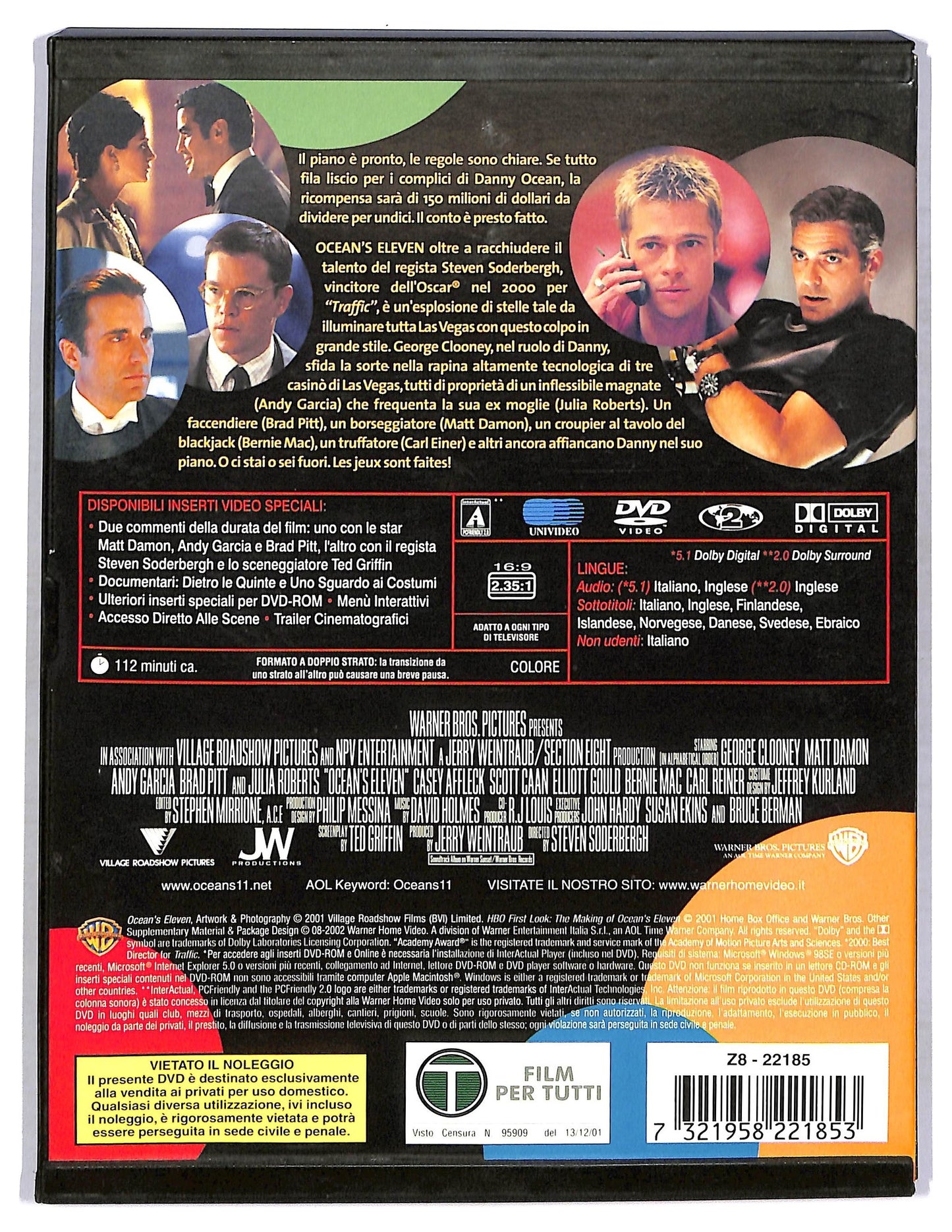 EBOND Ocean's Eleven - Fate il vostro gioco SNAPPER DVD D770143