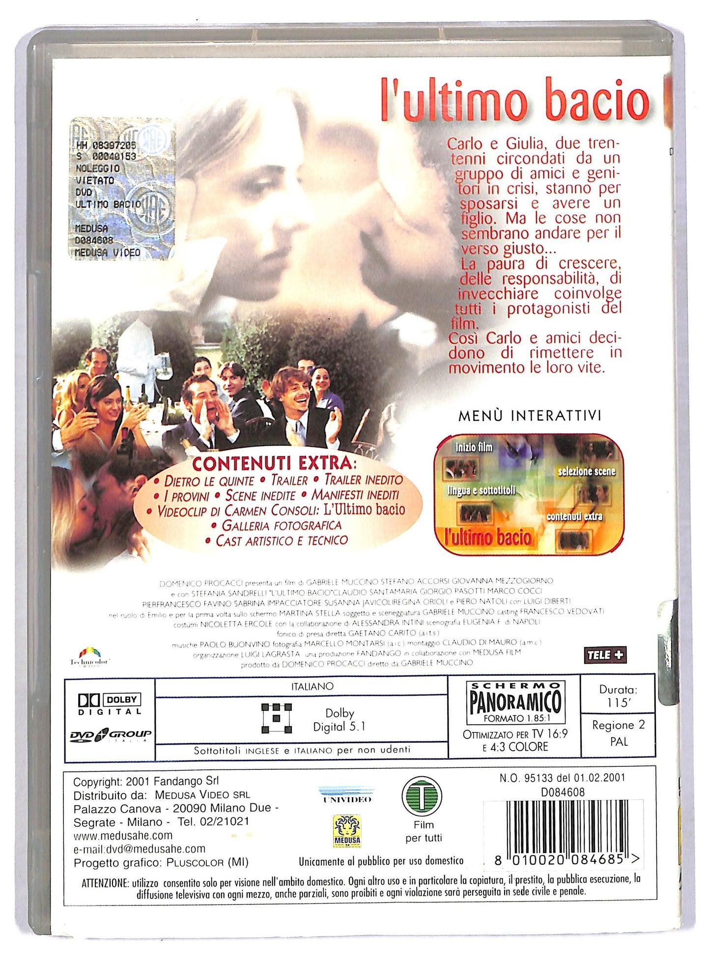 EBOND L'Ultimo Bacio DVD D770341