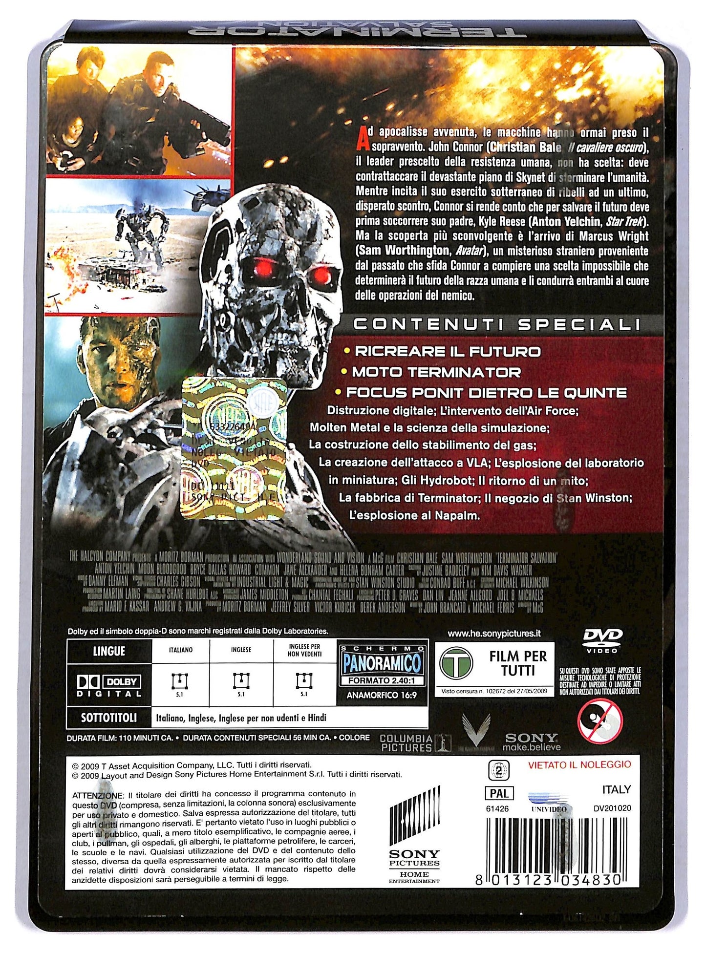 EBOND terminator salvation steelbook 2 dischi DVD D770446