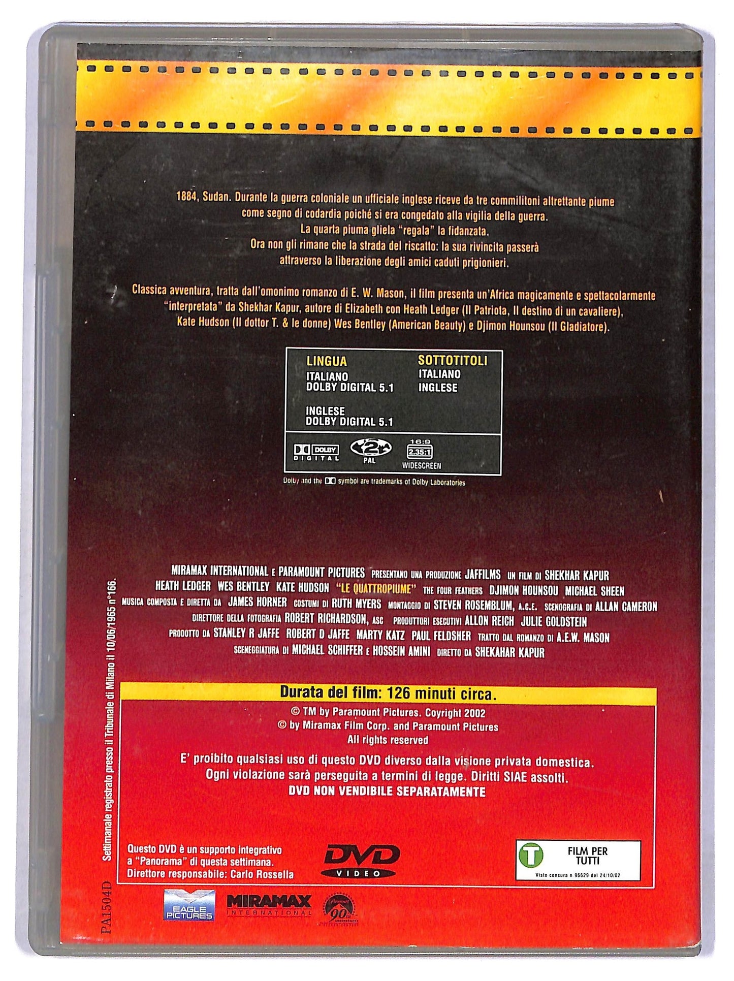 EBOND Le quattro piume EDITORIALE DVD D770815
