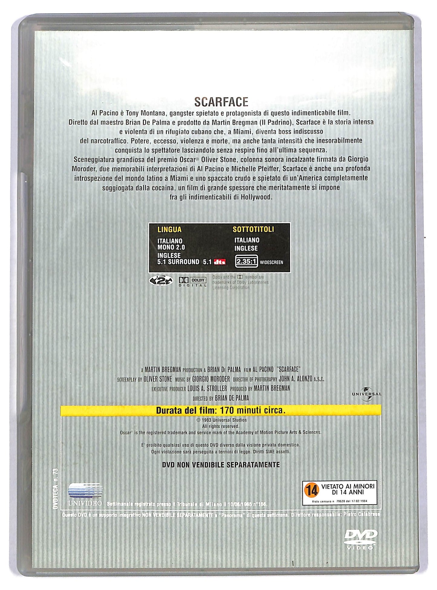 EBOND Al pacino scarface- EDITORIALE DVD D771008