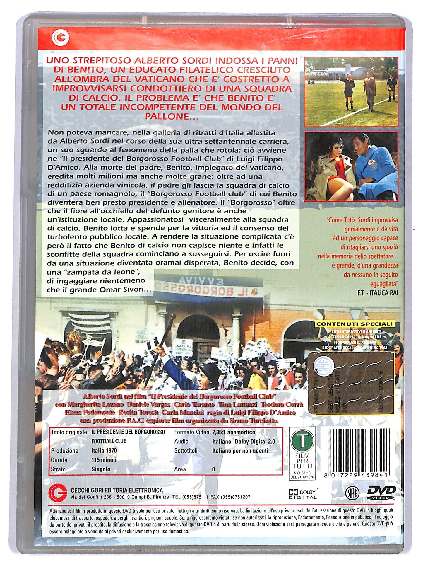 EBOND Il Presidente Del Borgorosso Football Club DVD D771309