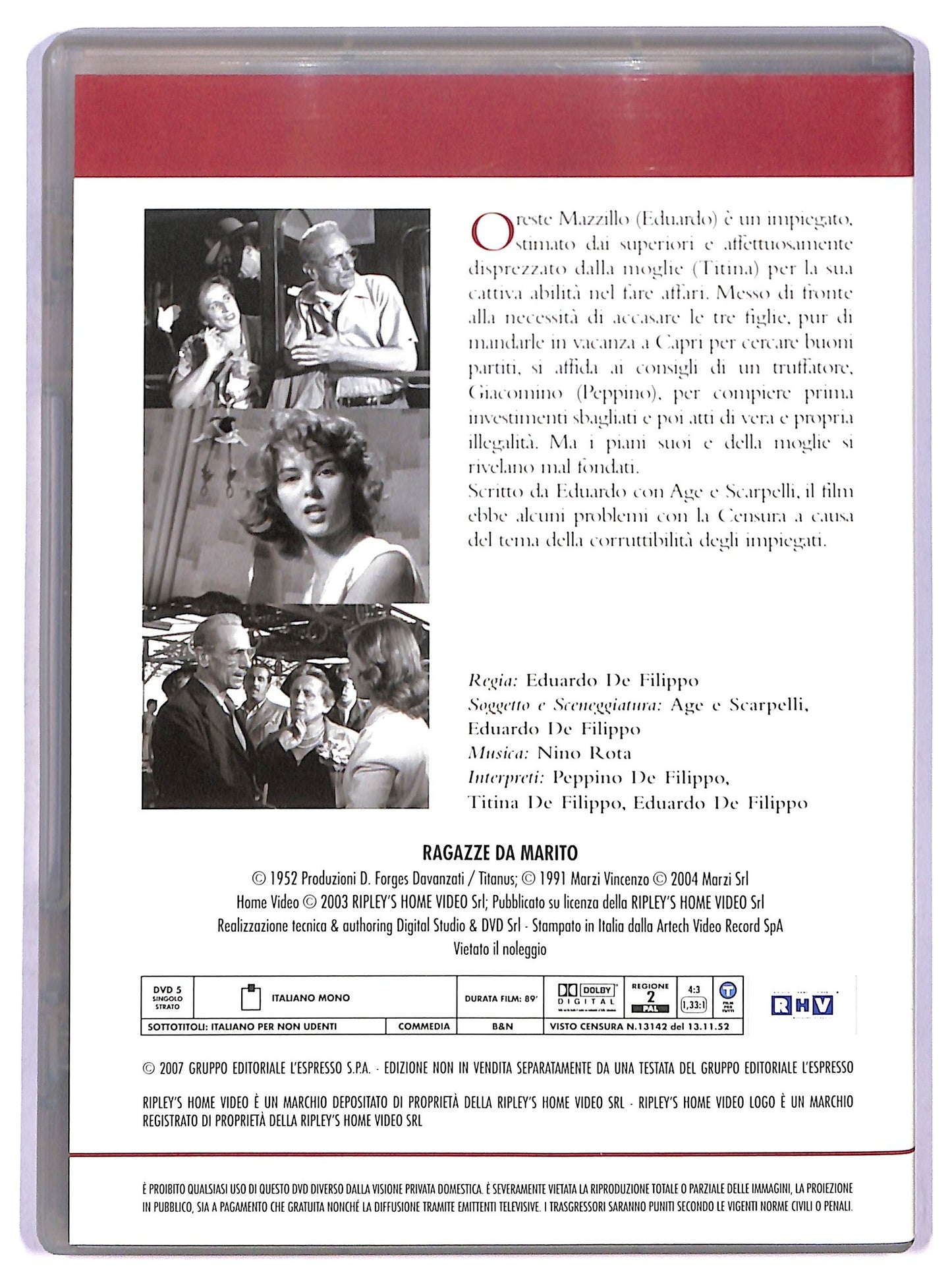 EBOND Il Cinema di Eduardo - Ragazze da marito EDITORIALE DVD D771805
