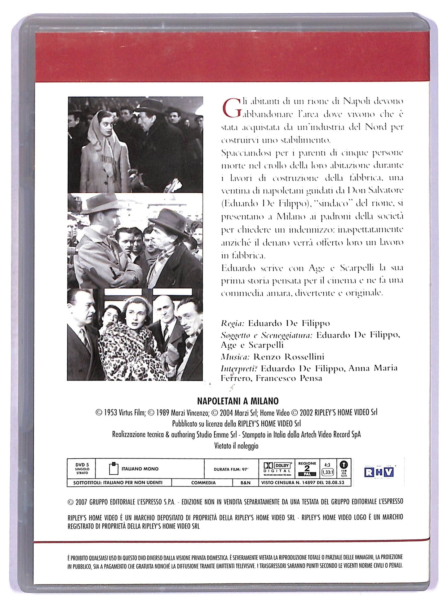 EBOND Il cinema di Eduardo - Napoletani a Milano vol 1 EDITORIALE DVD D771807