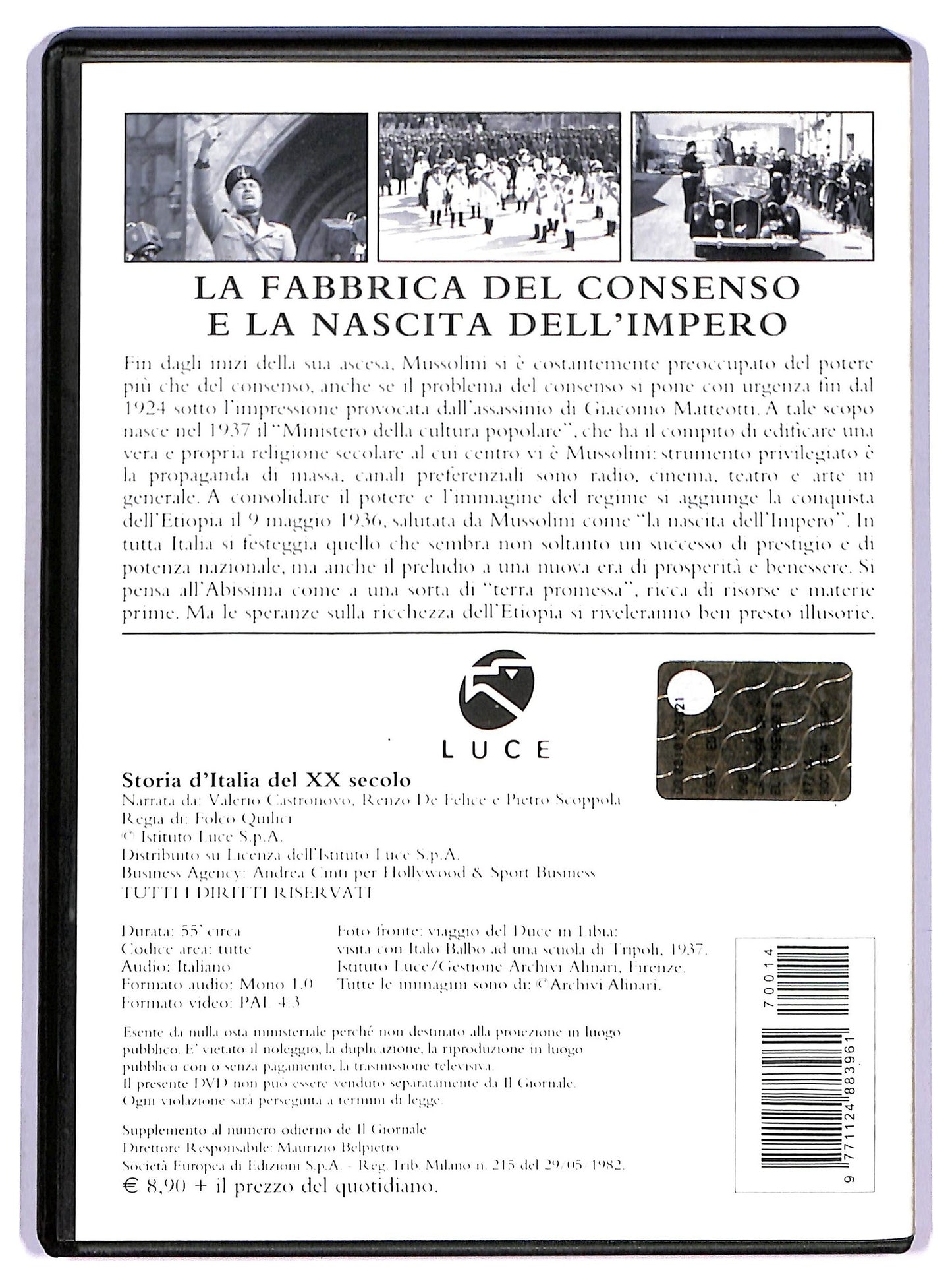 EBOND Storia D'Italia Del XX Secolo EDITORIALE DVD D771830