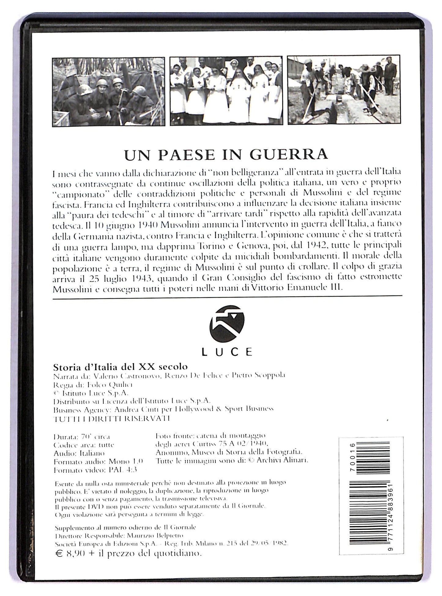 EBOND Storia D'italia Del XX Secolo Un Paese In Guerra EDITORIALE DVD D771840