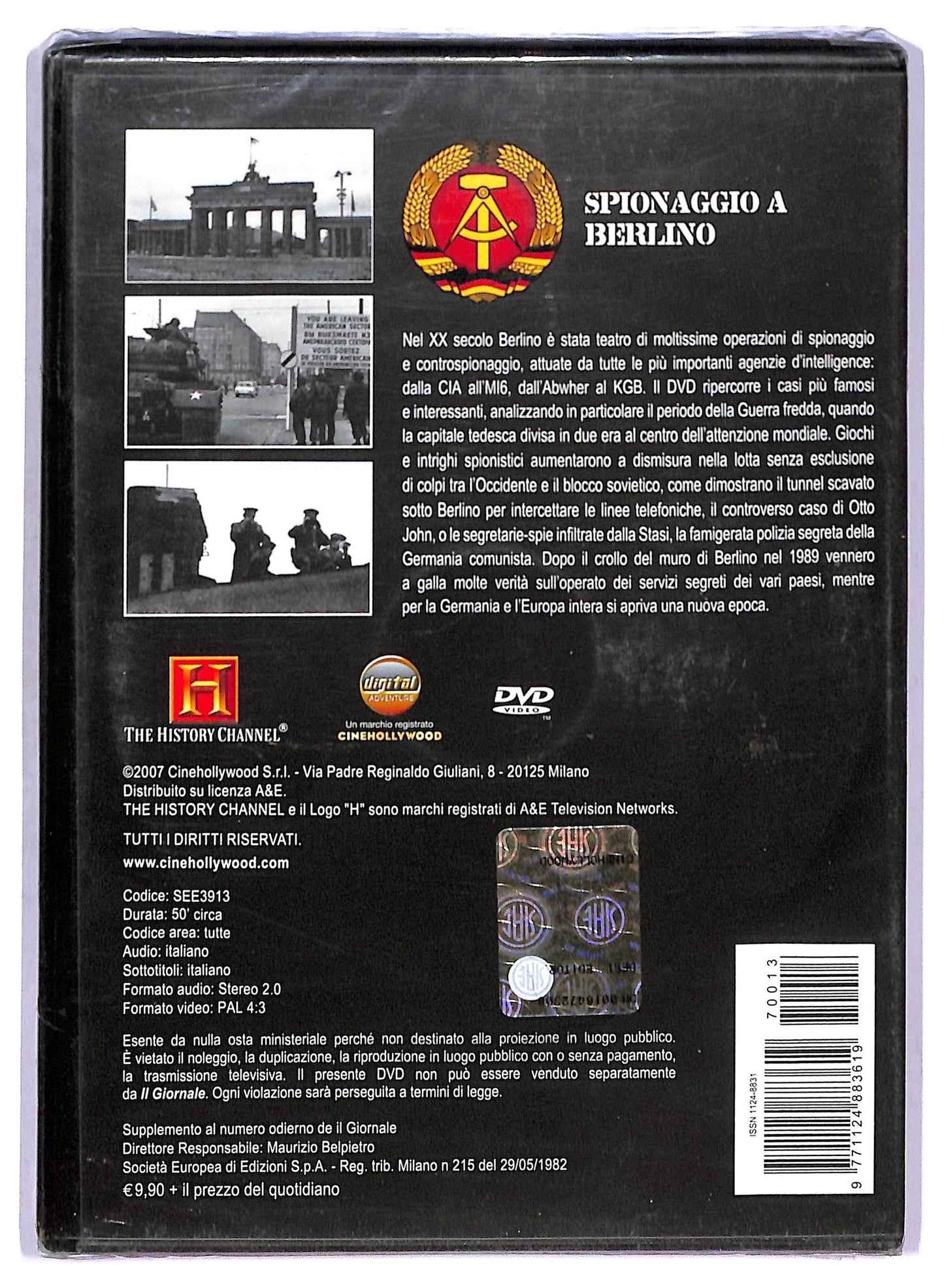 EBOND Storia Dei Servizi Segreti Spionaggio a Berlino DVD Editoriale D771847