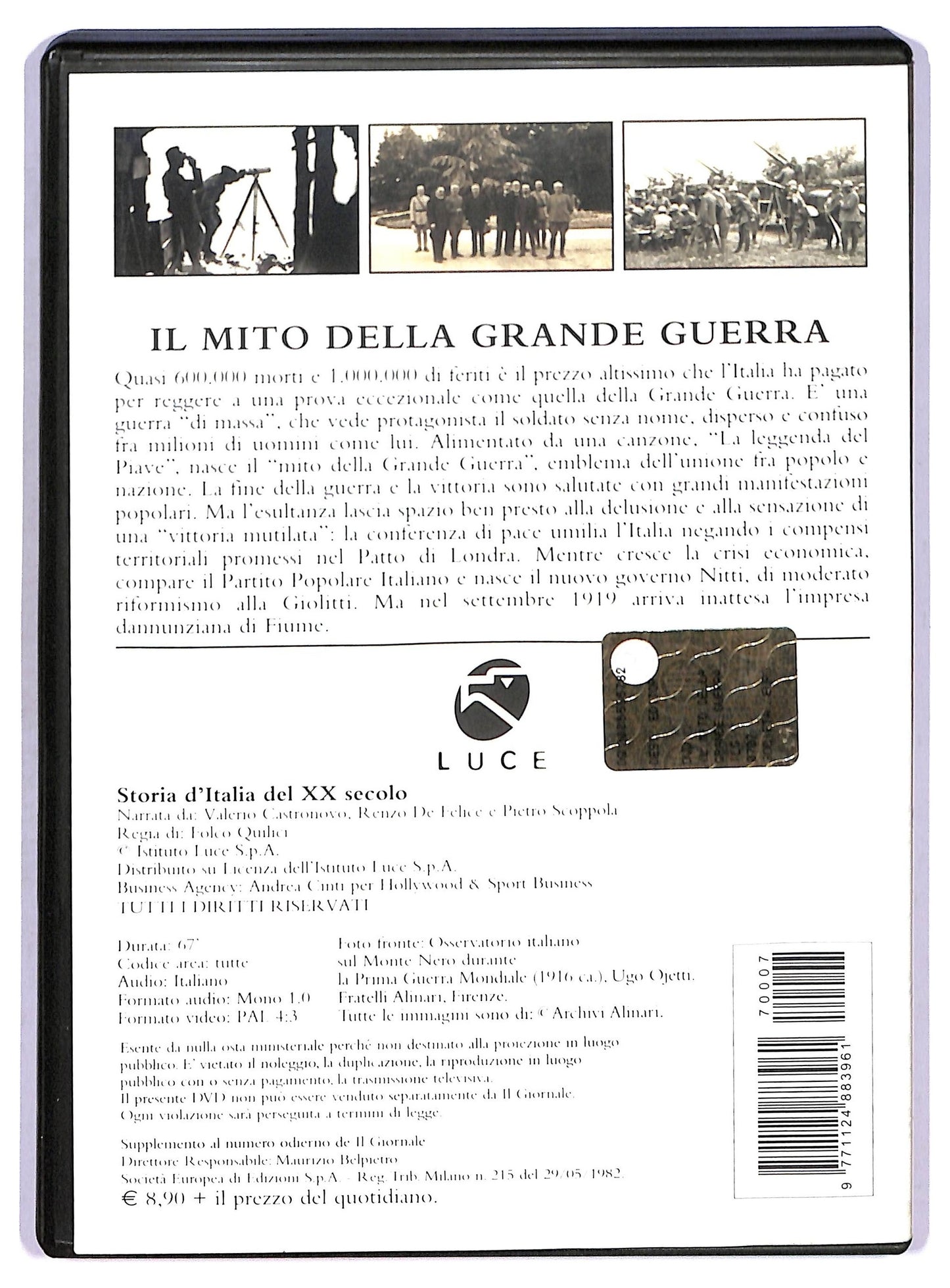 EBOND Il mito della grande guerra - Storia d'italia del xx secolo EDITORIALE DVD D771904
