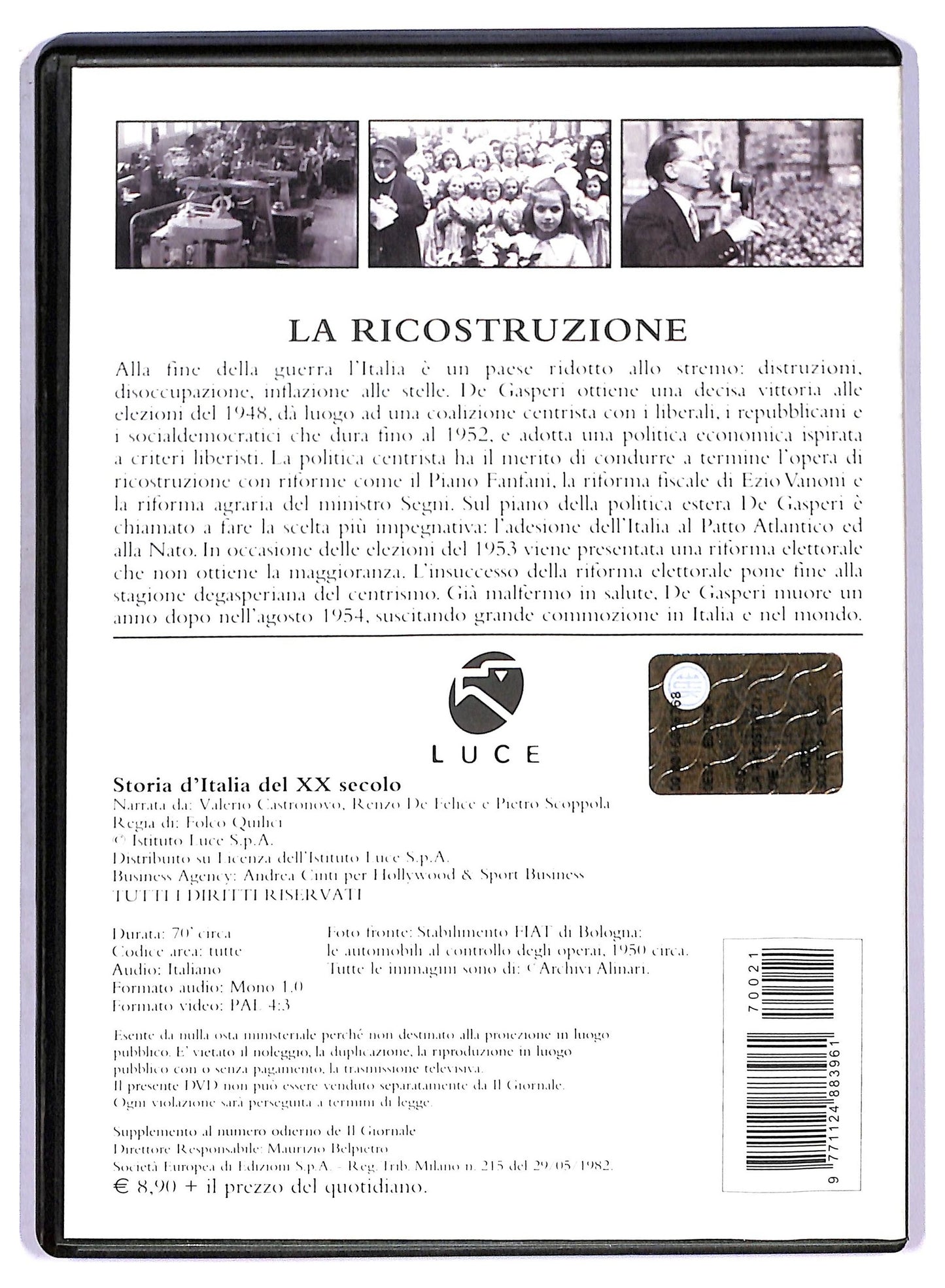 EBOND Storia d'Italia del XX - la ricostruzione EDITORIALE DVD D771929