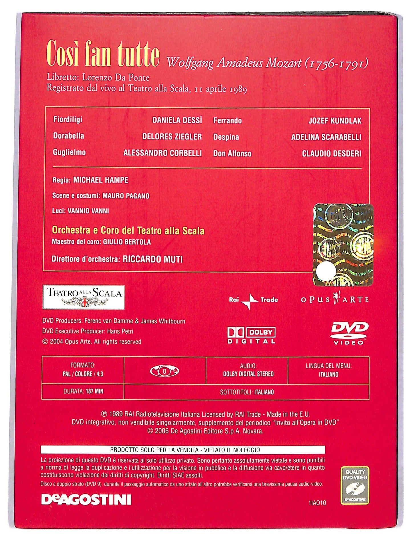 EBOND Invito all'Opera 10 - Cosi fan tutte EDITORIALE DVD D772329