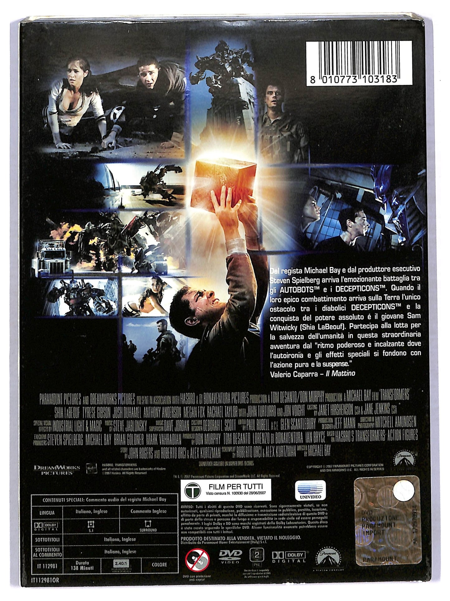 EBOND Transformers SLIPCASE DVD D772440