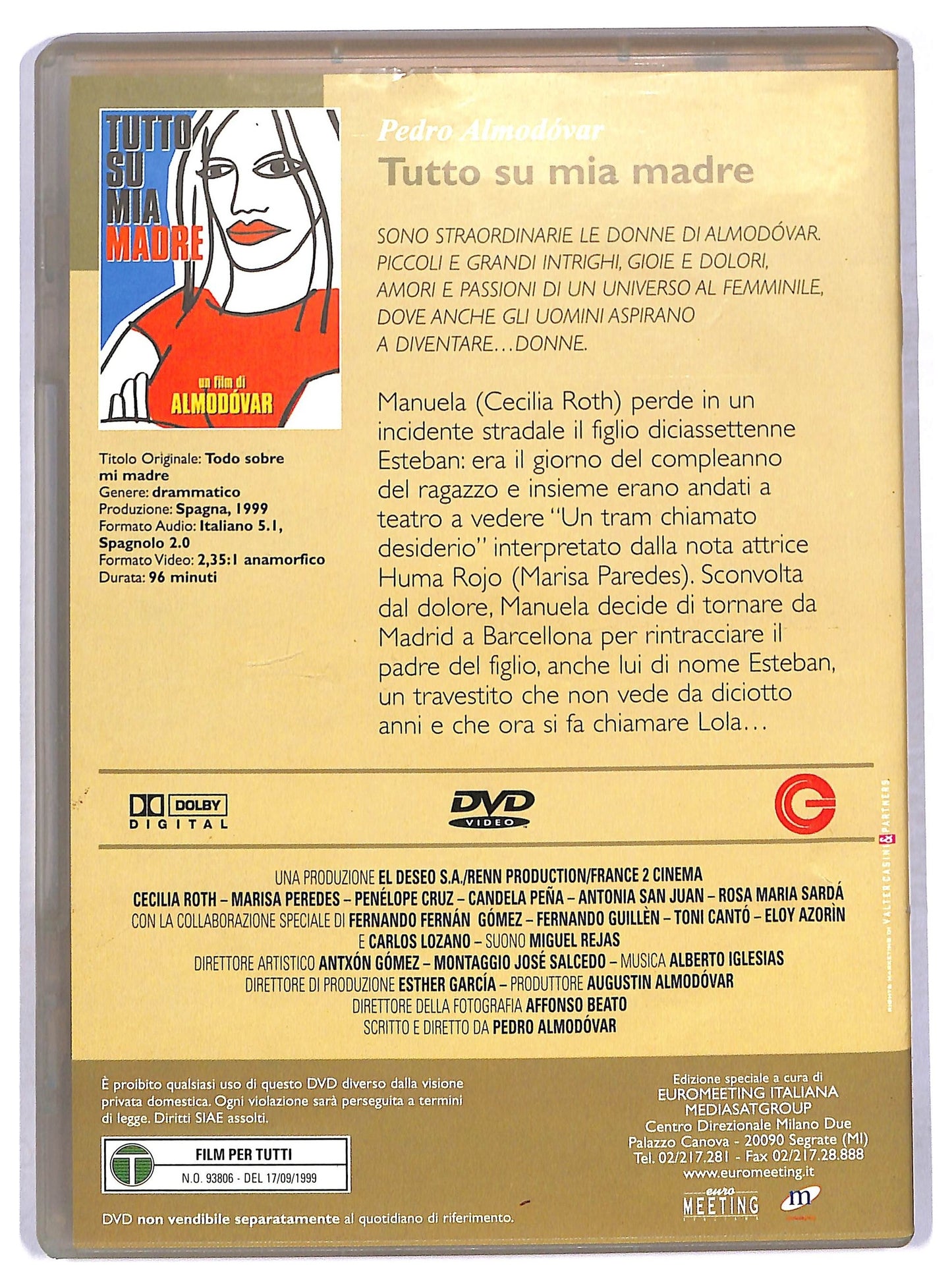 EBOND Tutto Su Mia Madre DVD Editoriale D772447