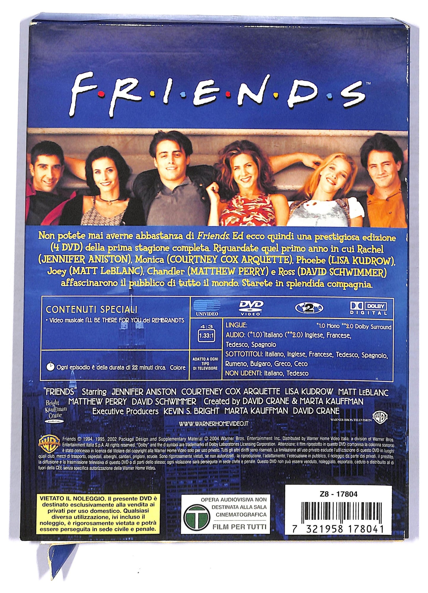 EBOND Friends - La Premiere Saison Complete (4 dvd) DIGIPAK SLIPCASE DVD SLIM D772455
