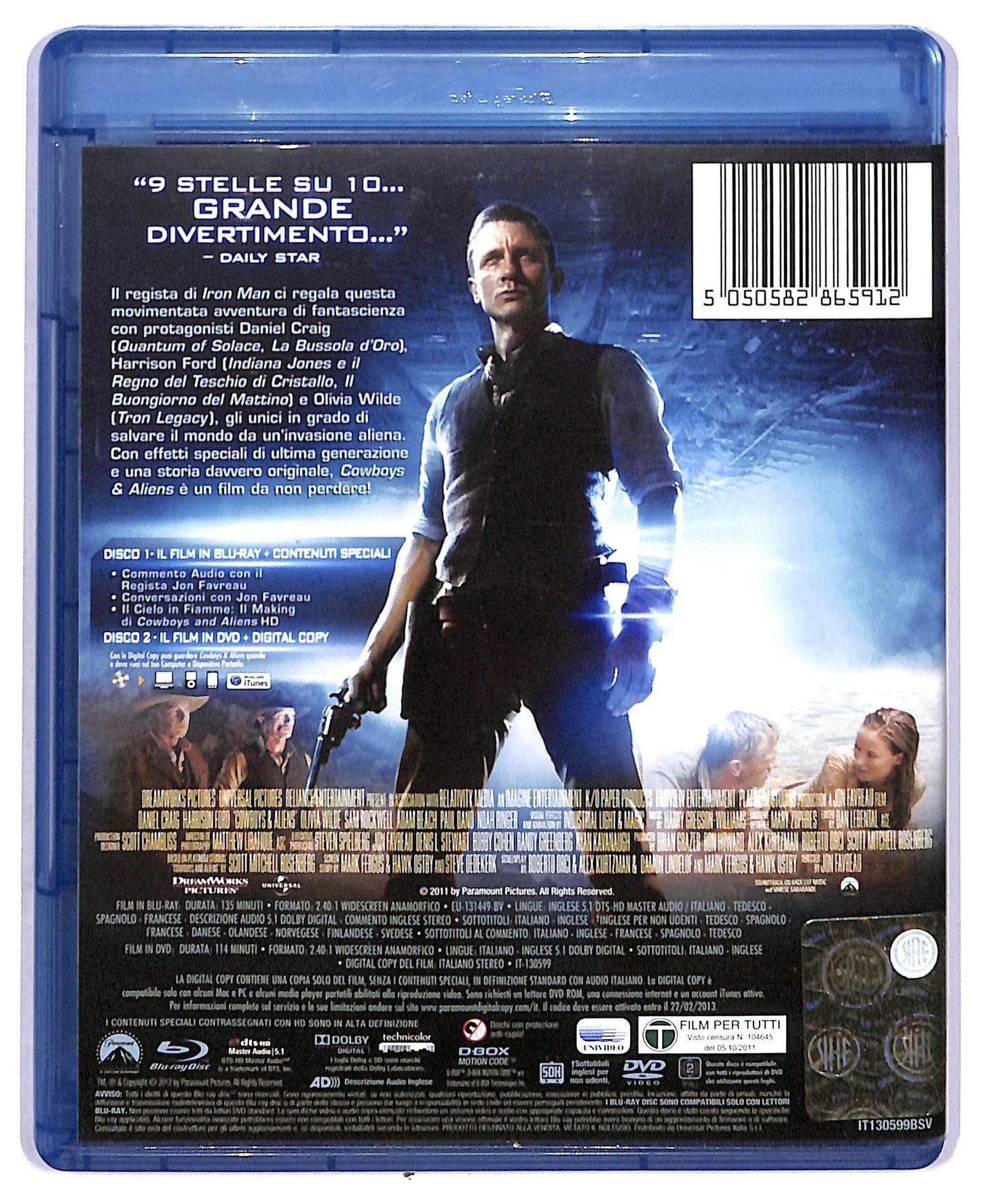 EBOND cowboy & aliens, DVD - DIGITAL COPY + BLURAY D772518