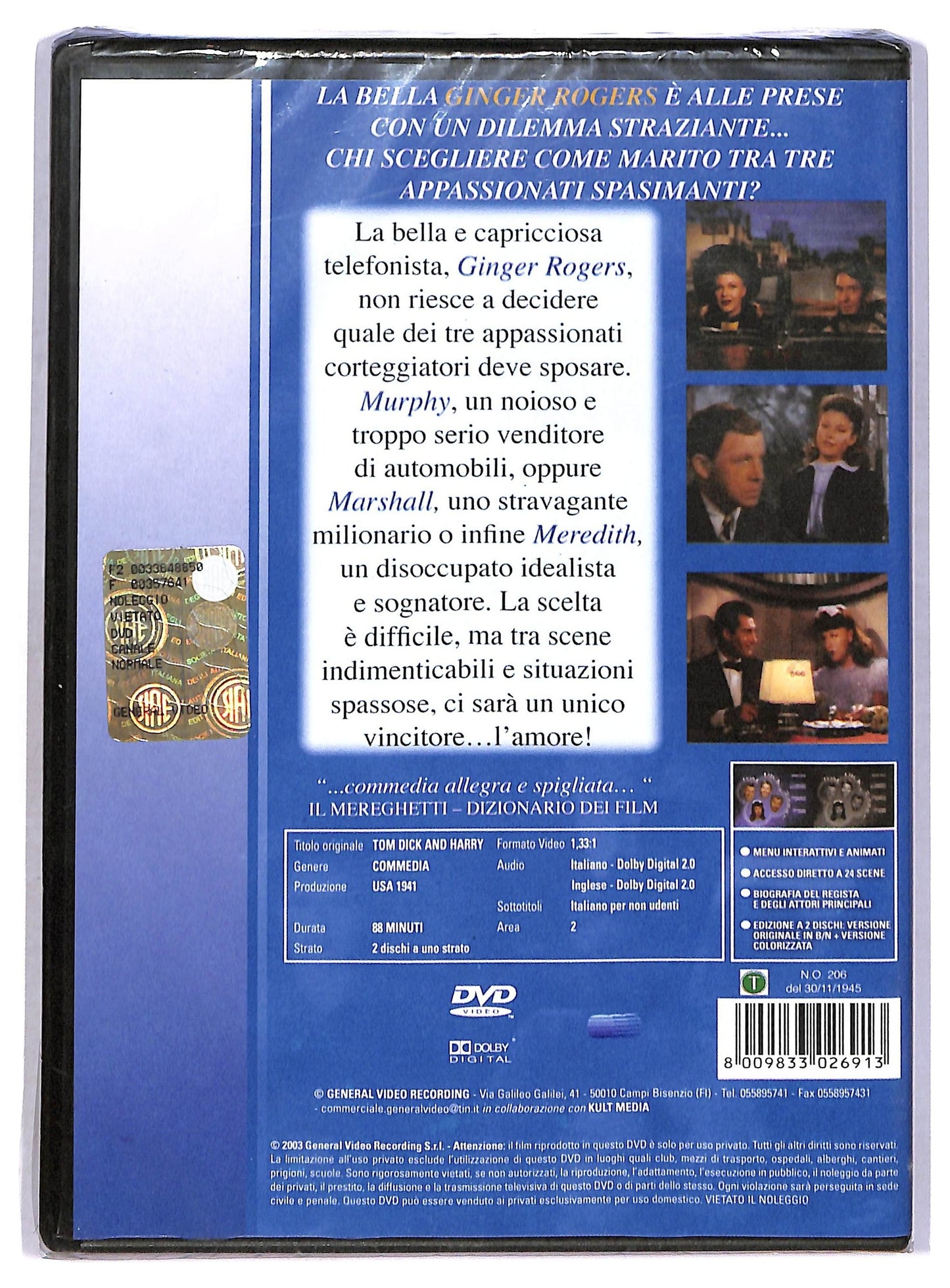 EBOND Tom, Dick e Harry 2 Dischi DVD D772904