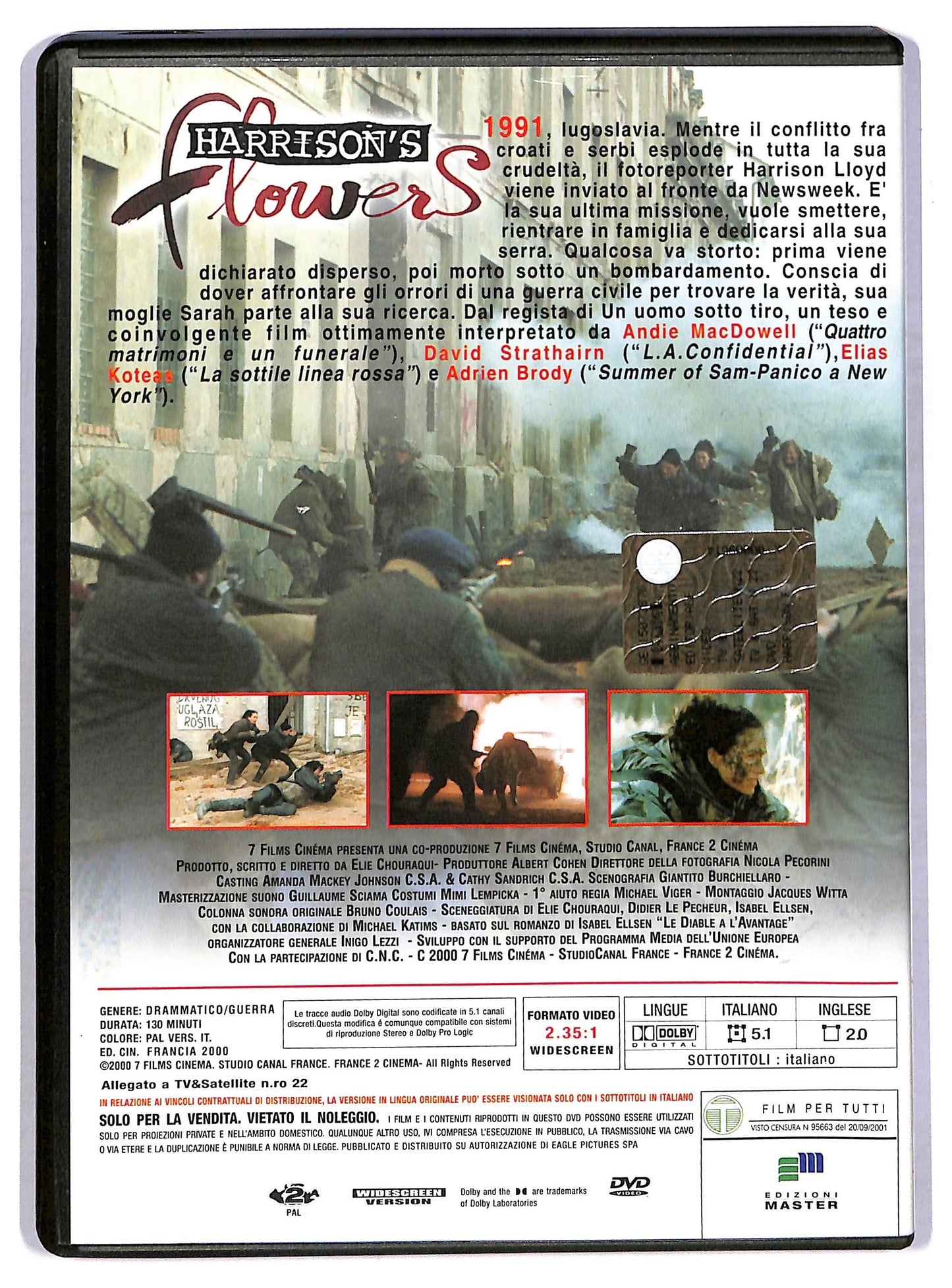 EBOND Harrison's Flowers EDITORIALE DVD D772909