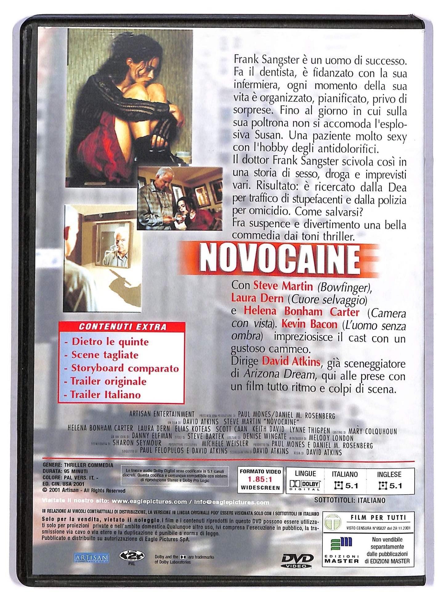 EBOND Novocaine EDITORIALE DVD D772918