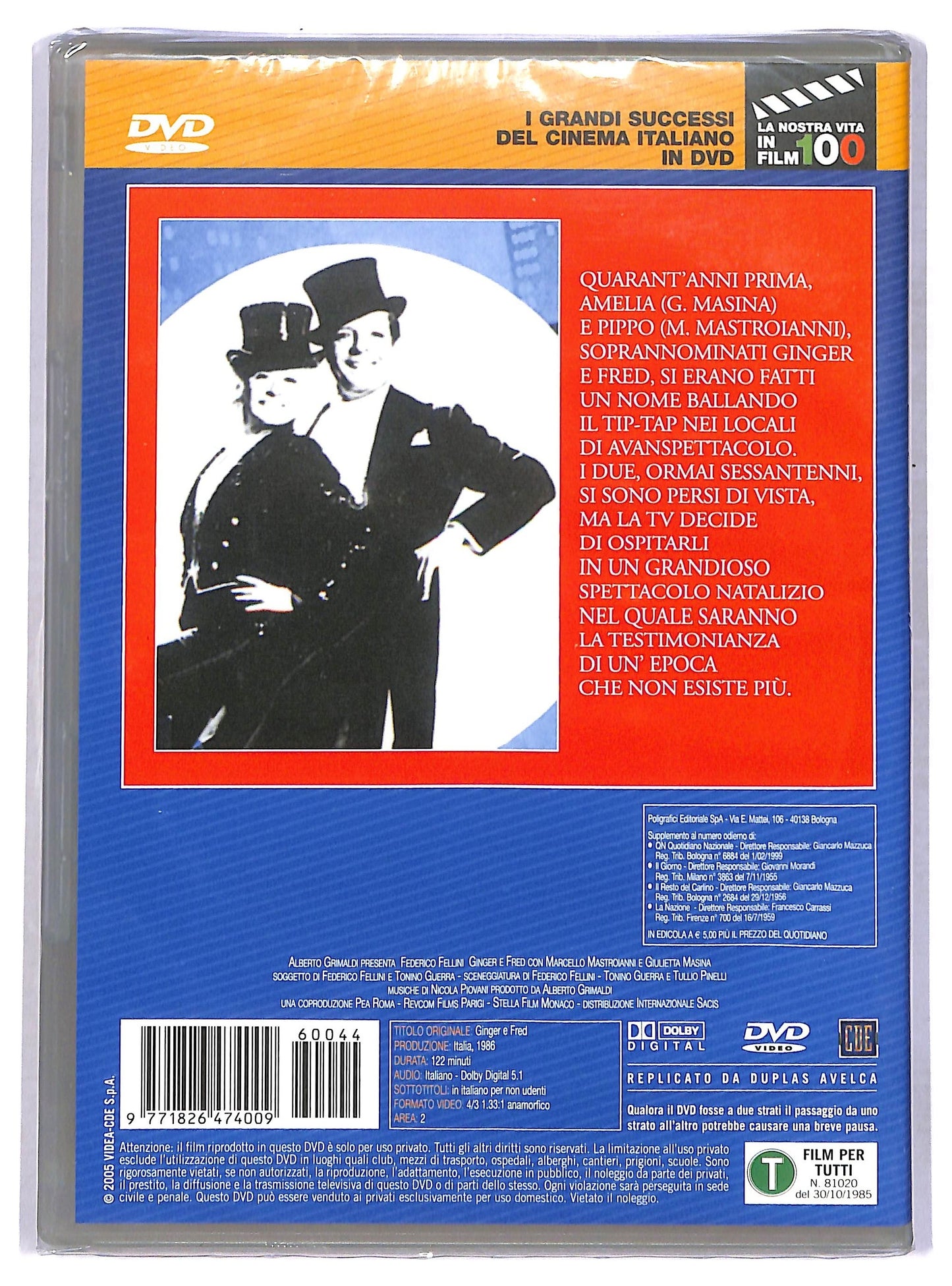 EBOND Ginger e Fred DVD Editoriale D772945