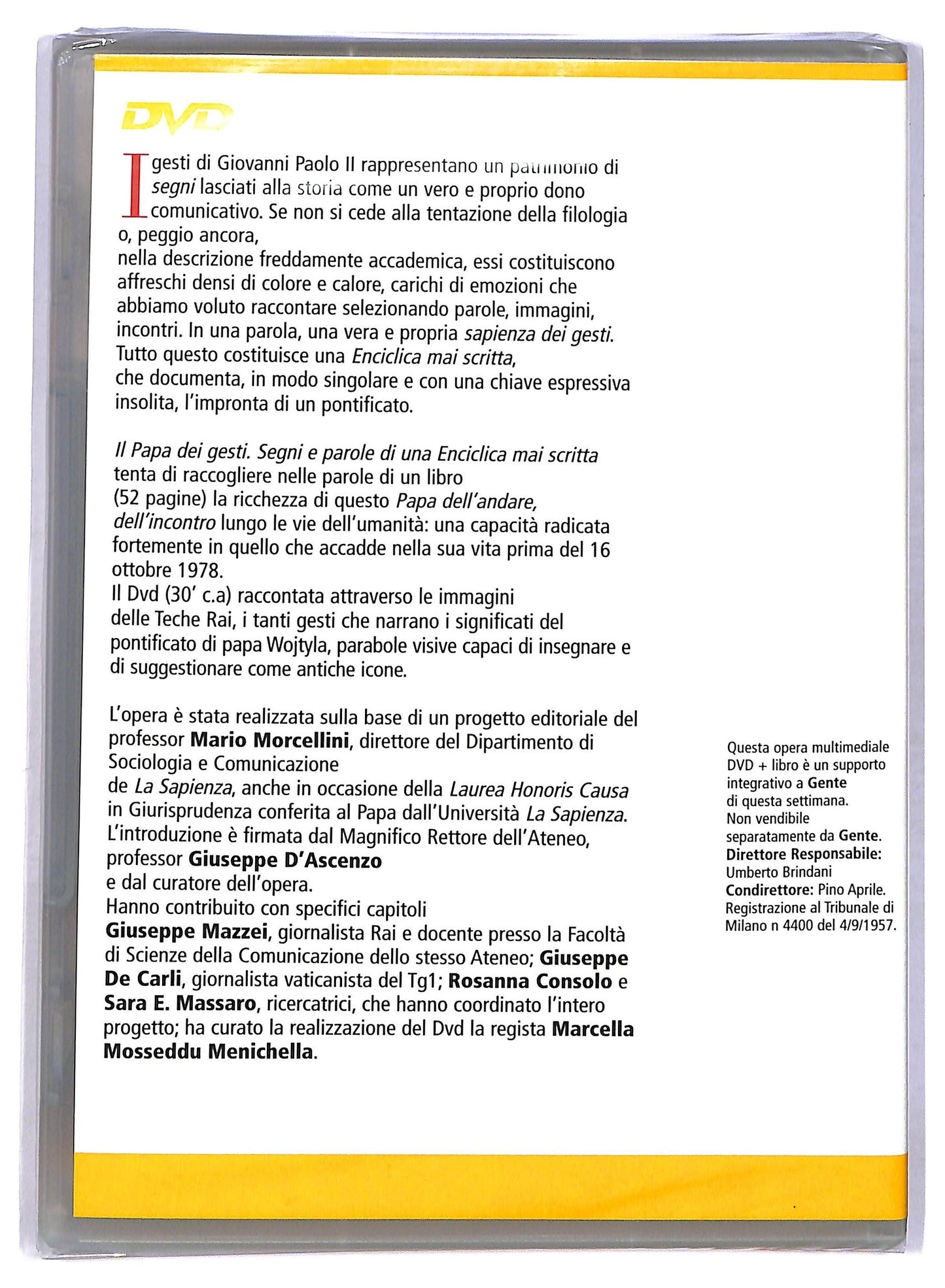 EBOND Il Papa dei gesti EDITORIALE DVD D773154