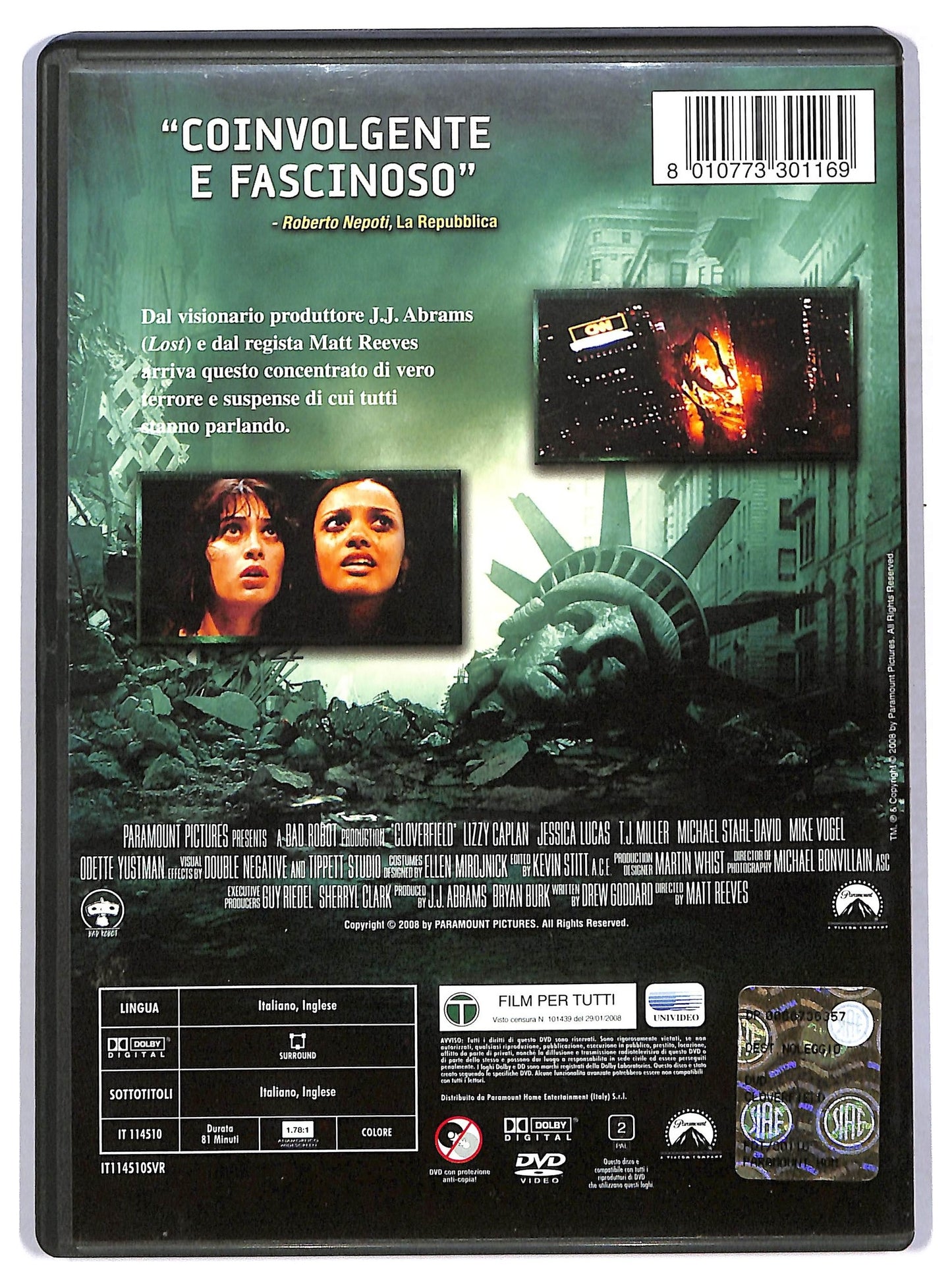 EBOND Cloverfield Noleggio DVD D773325
