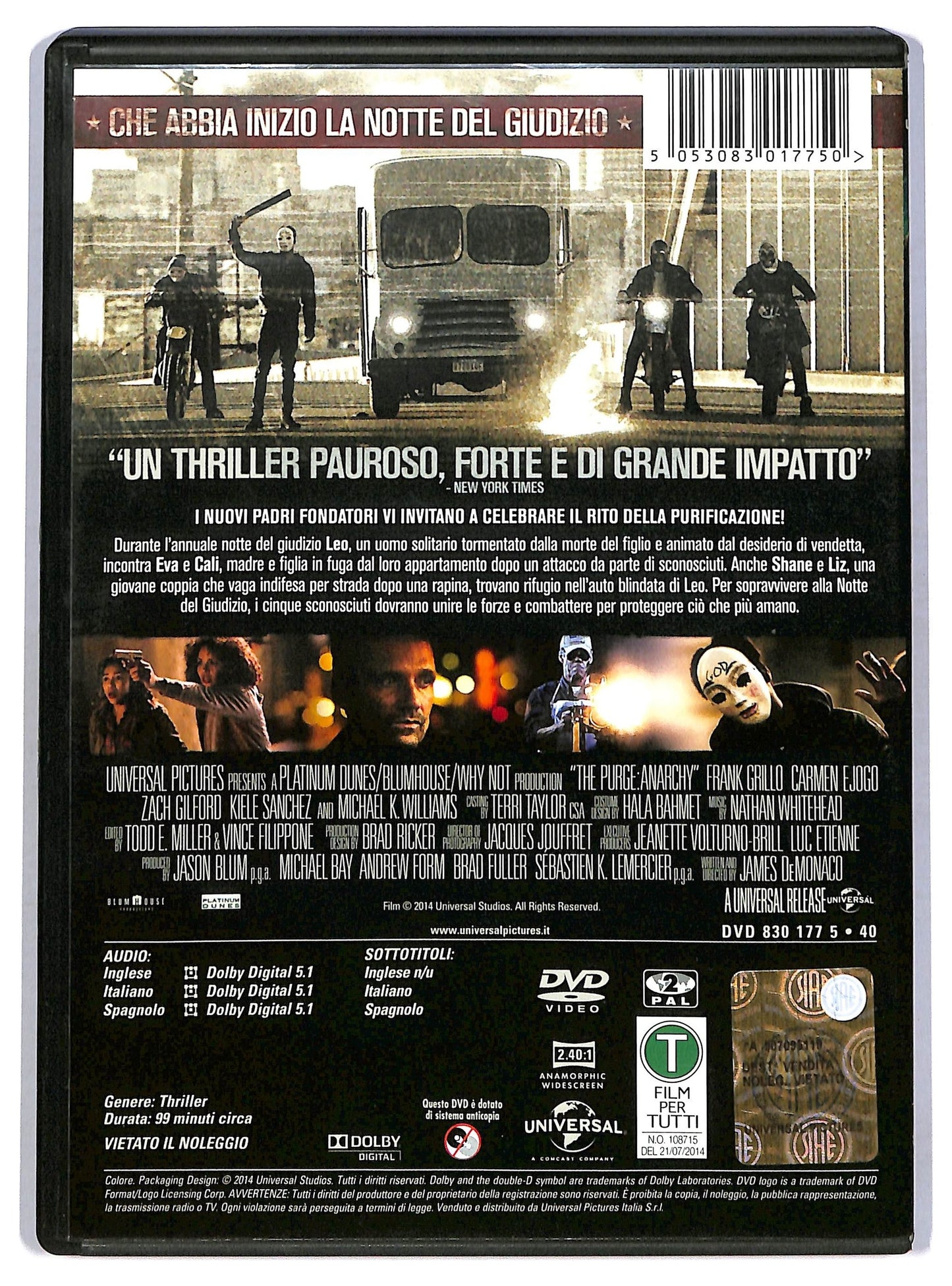 EBOND anarchia - la notte del giudizio DVD D773339