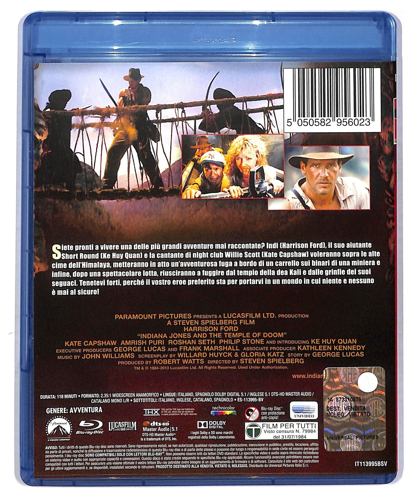 EBOND Indiana Jones E IL Tempio Maledetto BLURAY BLURAY BLURAY D773511
