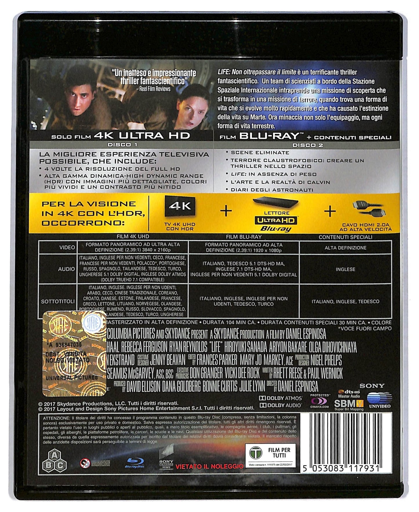 EBOND Life Non Oltrepassare IL Limite 4K Ultra HD + BLURAY BLURAY D773518