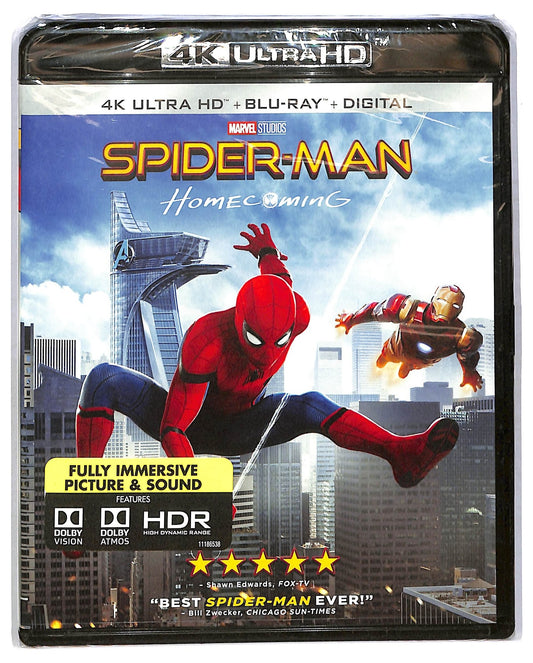 EBOND Spider-man Homecoming 4K Ultra HD +Digital + BLURAY UK BLURAY BLURAY D773612
