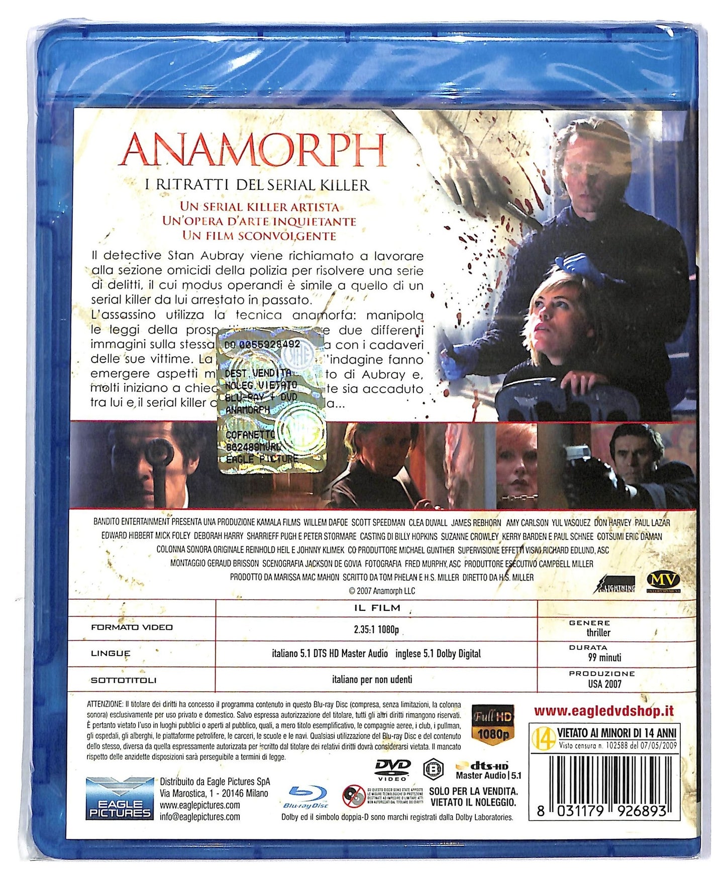 EBOND Anamorph I Ritratti Del Serial Killer BLURAY + DVD BLURAY D773631