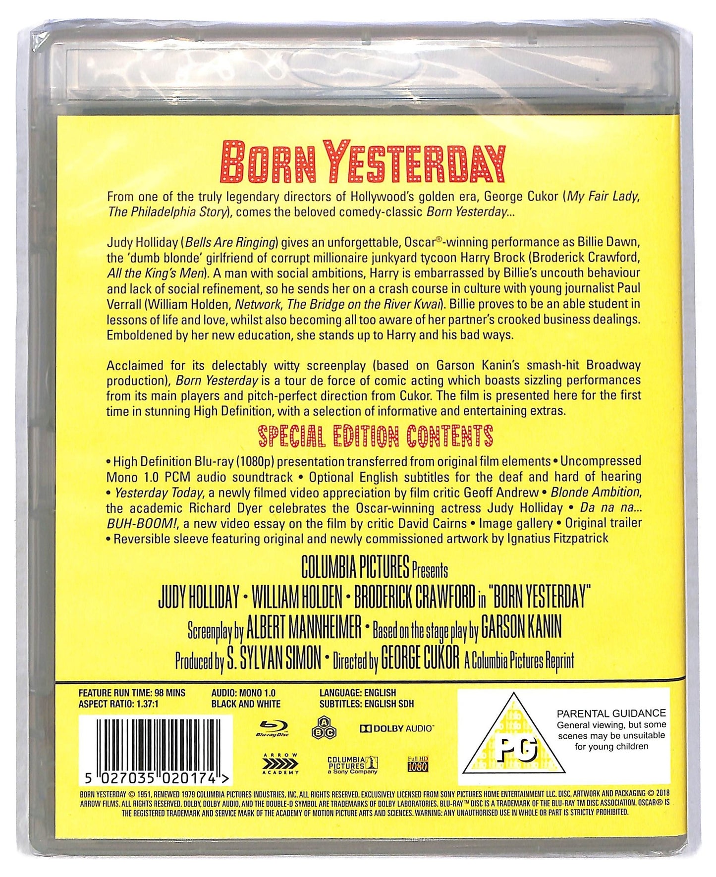 EBOND Born Yesterday ( UK Version ) BLURAY BLURAY BLURAY D773636