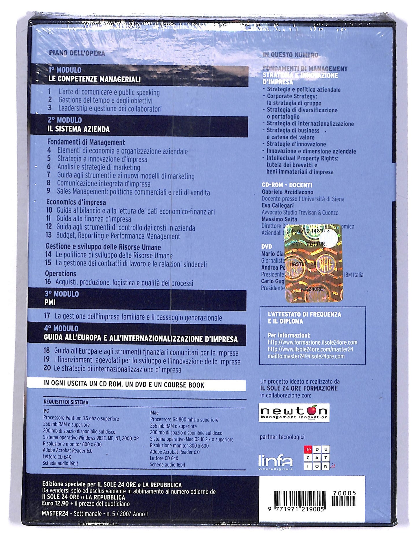 EBOND Master 24 Gestione e Strategia D'inpresa 2 IL Sistema Azienda EDITORIALE DVD D773723