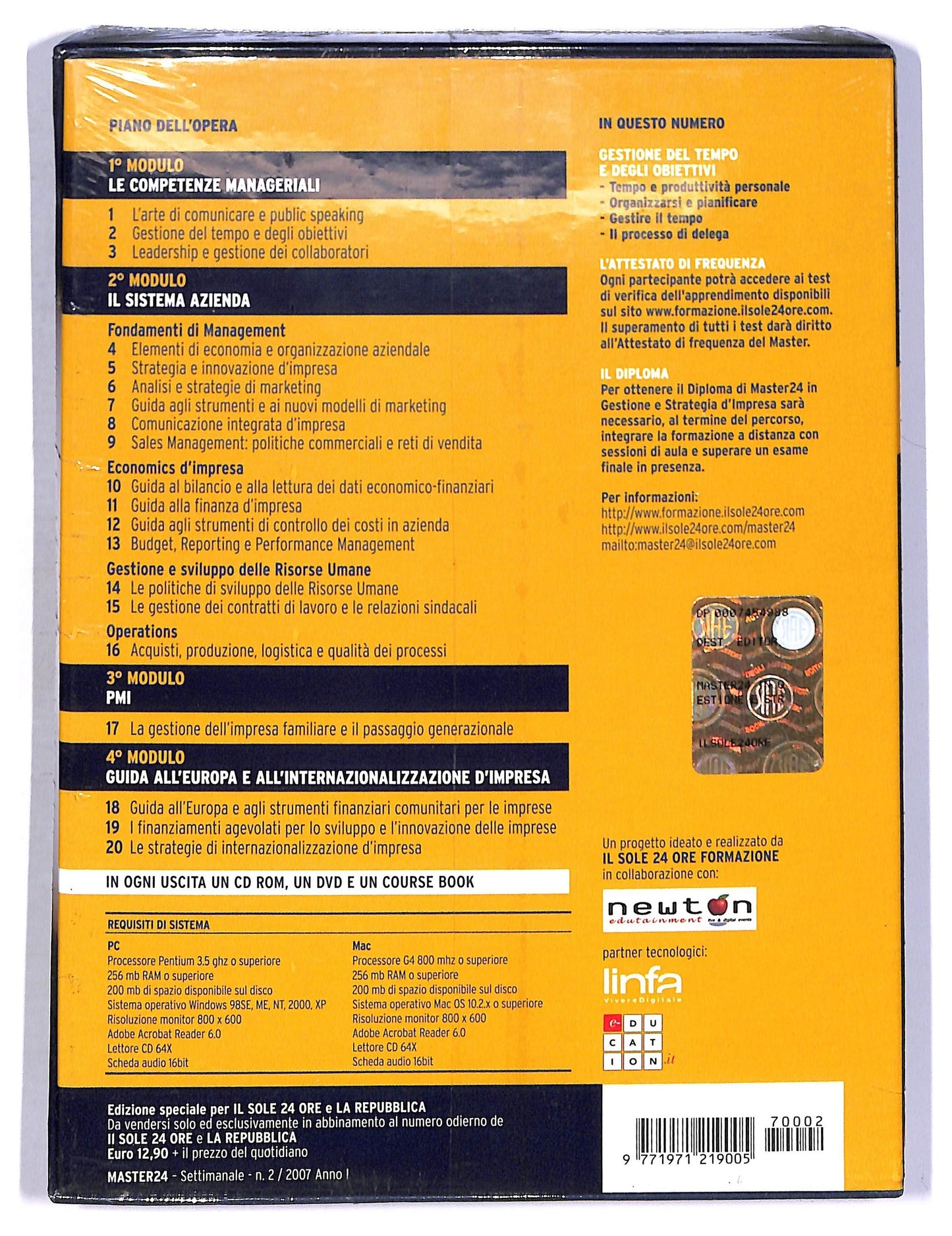 EBOND Master 24 Gestione e Strategia D'Impresa 1 Le Competenze Manageriali EDITORIALE DVD D773724