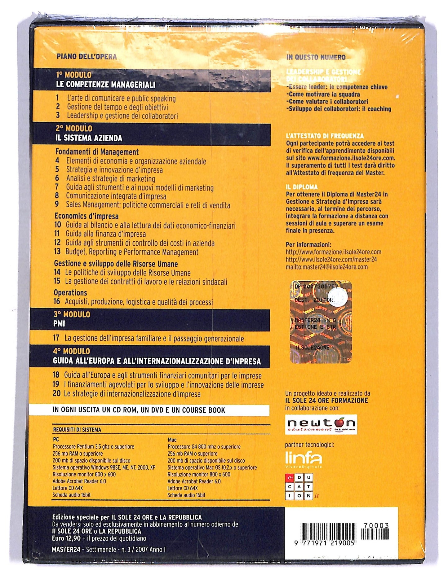 EBOND Master 24 Gestione e Strategia Di Impresa 1 Le Competenze manageriali EDITORIALE DVD D773725