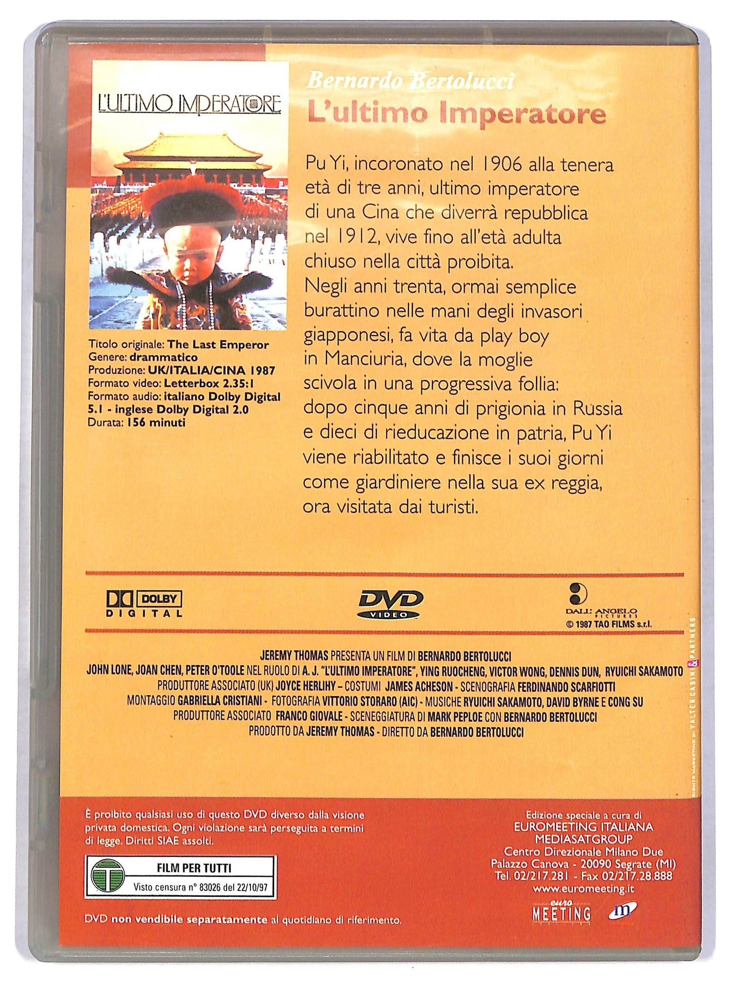 EBOND L'ultimo imperatore EDITORIALE DVD D773930