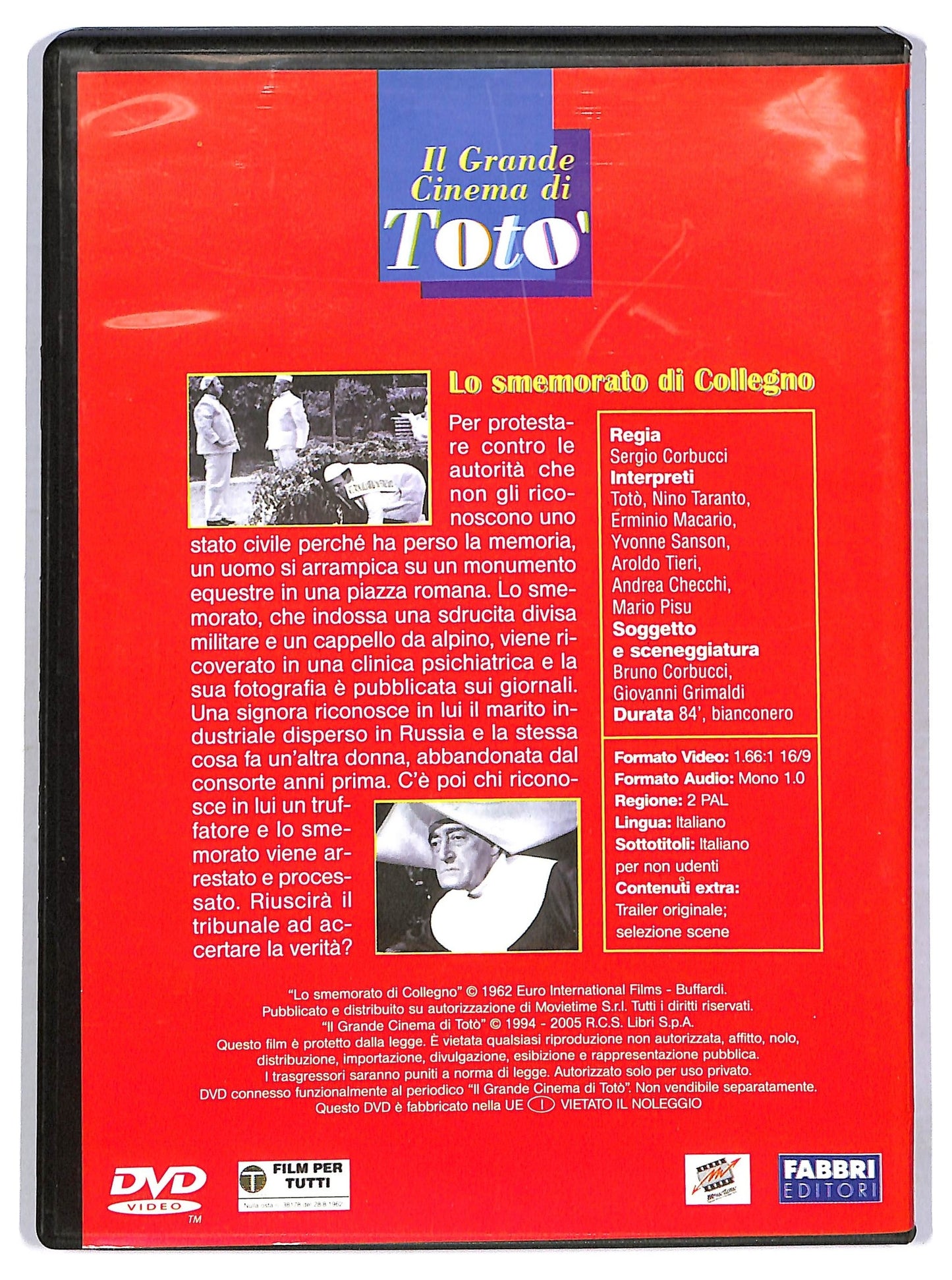 EBOND toto' - Lo smemorato di Collegno EDITORIALE DVD D773940