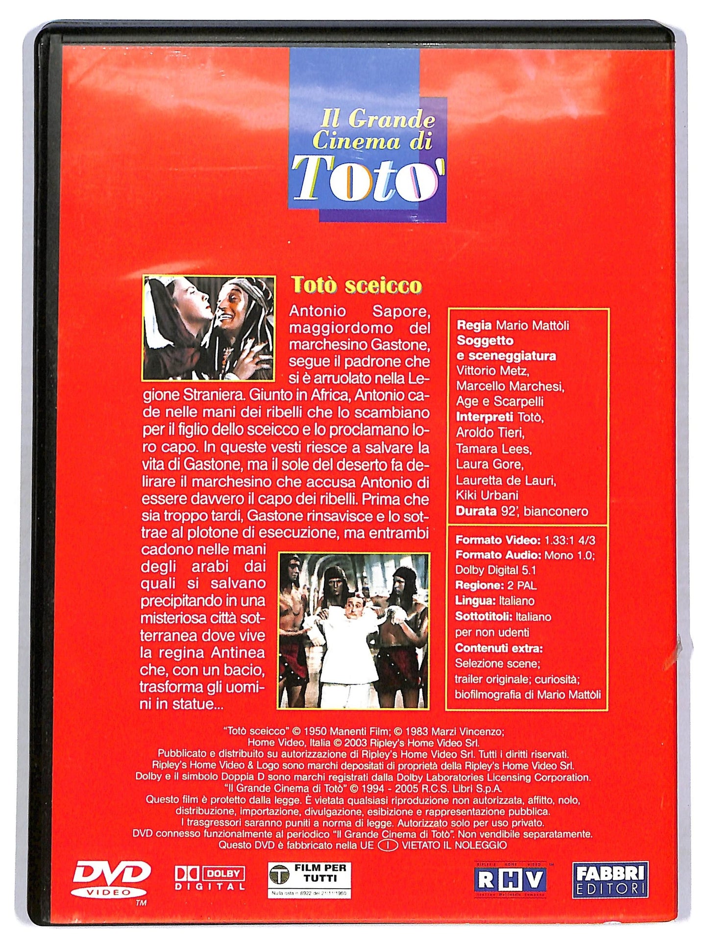 EBOND Toto Sceicco Il Grande Cinema Di Toto DVD Editoriale D773945