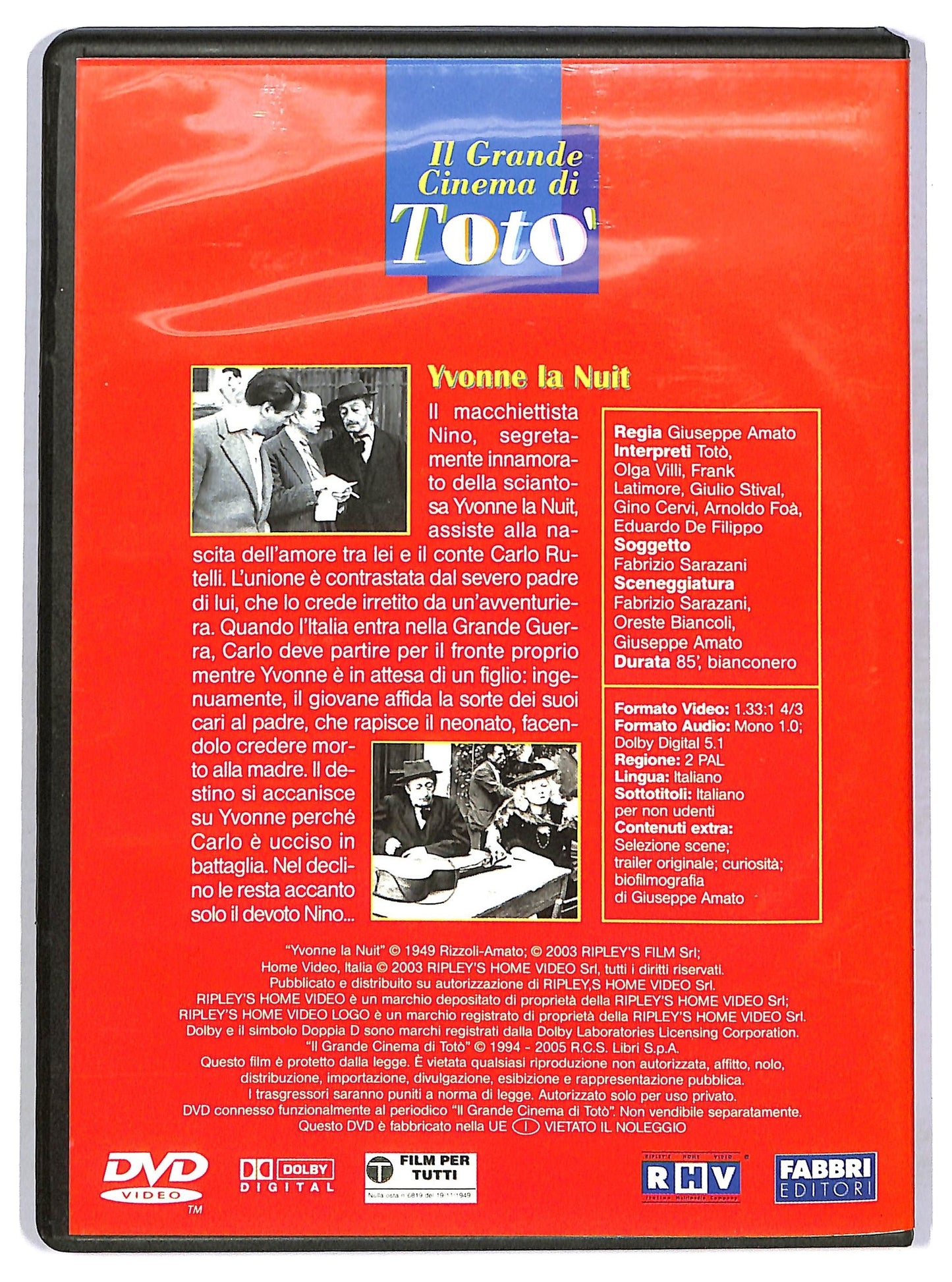 EBOND Yvonne la Nuit EDITORIALE DVD D773949