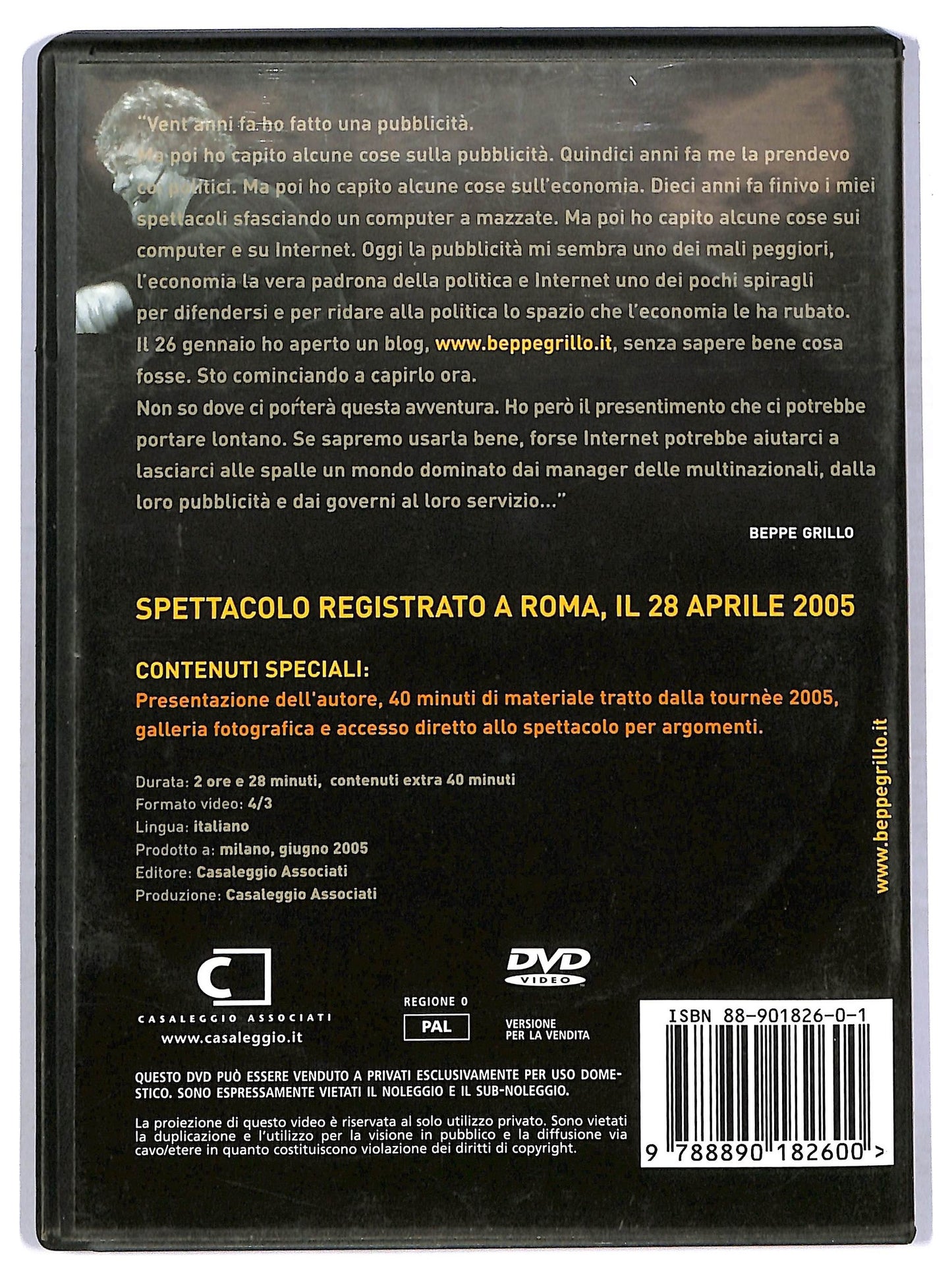 EBOND Beppe Grillo - Beppegrillo.it DVD D774104