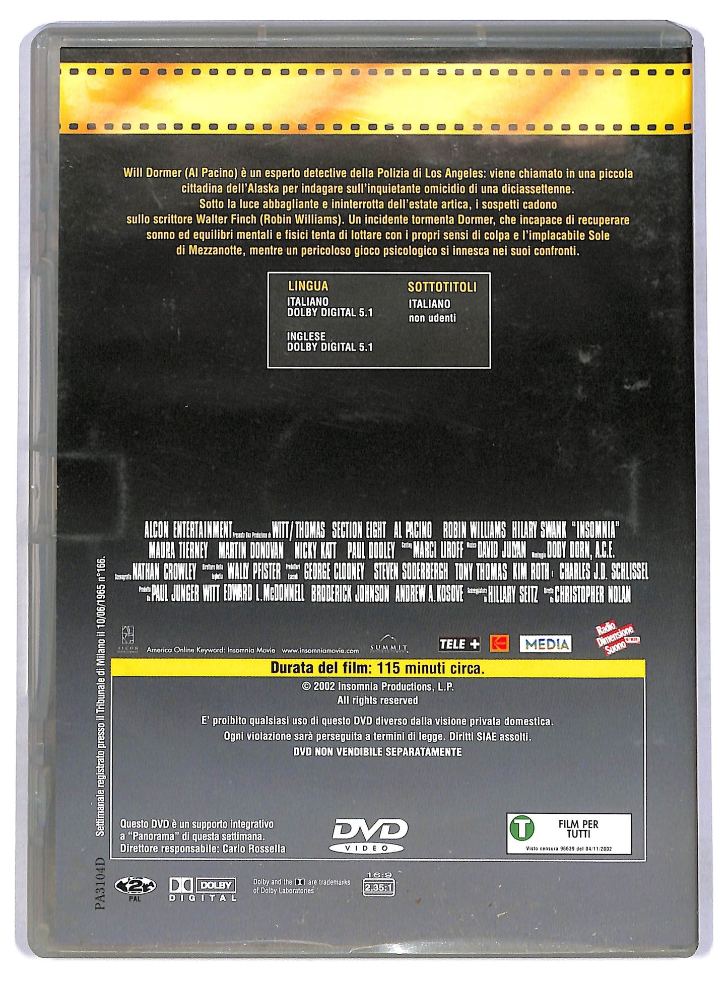 EBOND Insomnia EDITORIALE DVD D774112