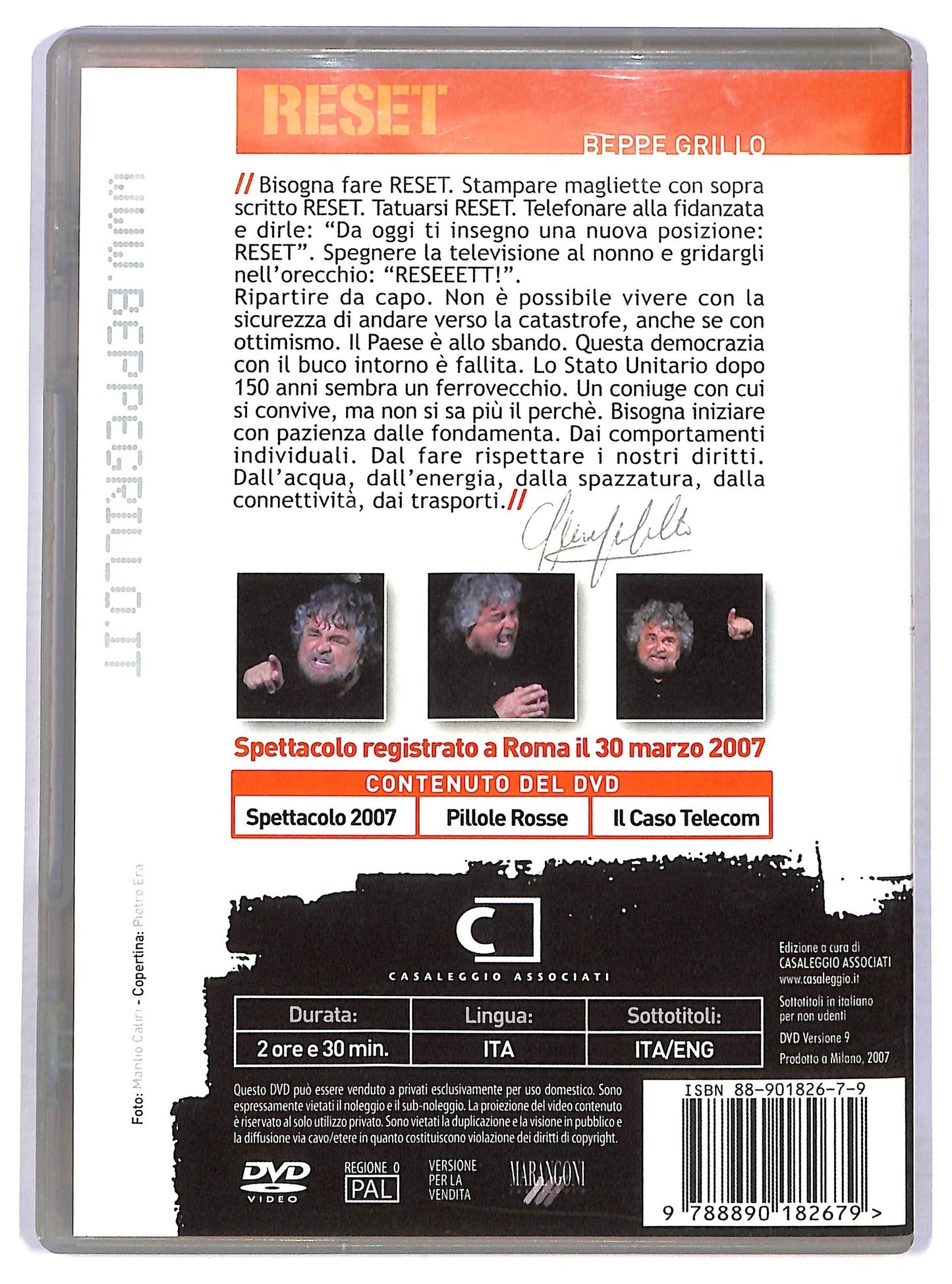 EBOND Beppe Grillo Reset DVD D774117