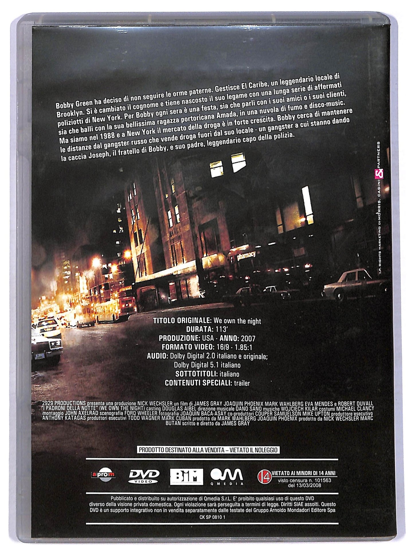 EBOND I padroni della notte EDITORIALE DVD D774249